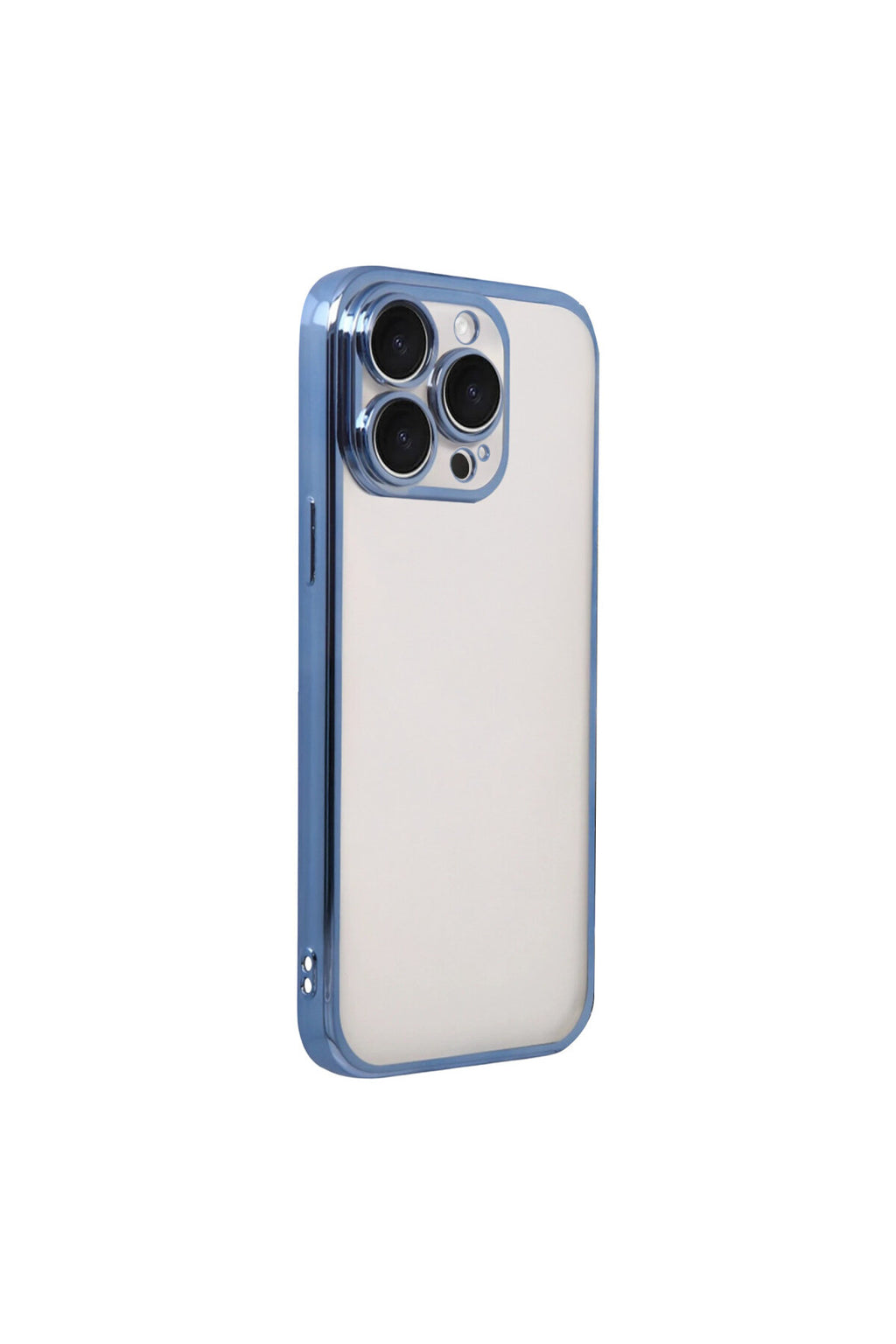 Apple iPhone 15 Pro Max Uyumlu Lensli Silikon - Açık Mavi