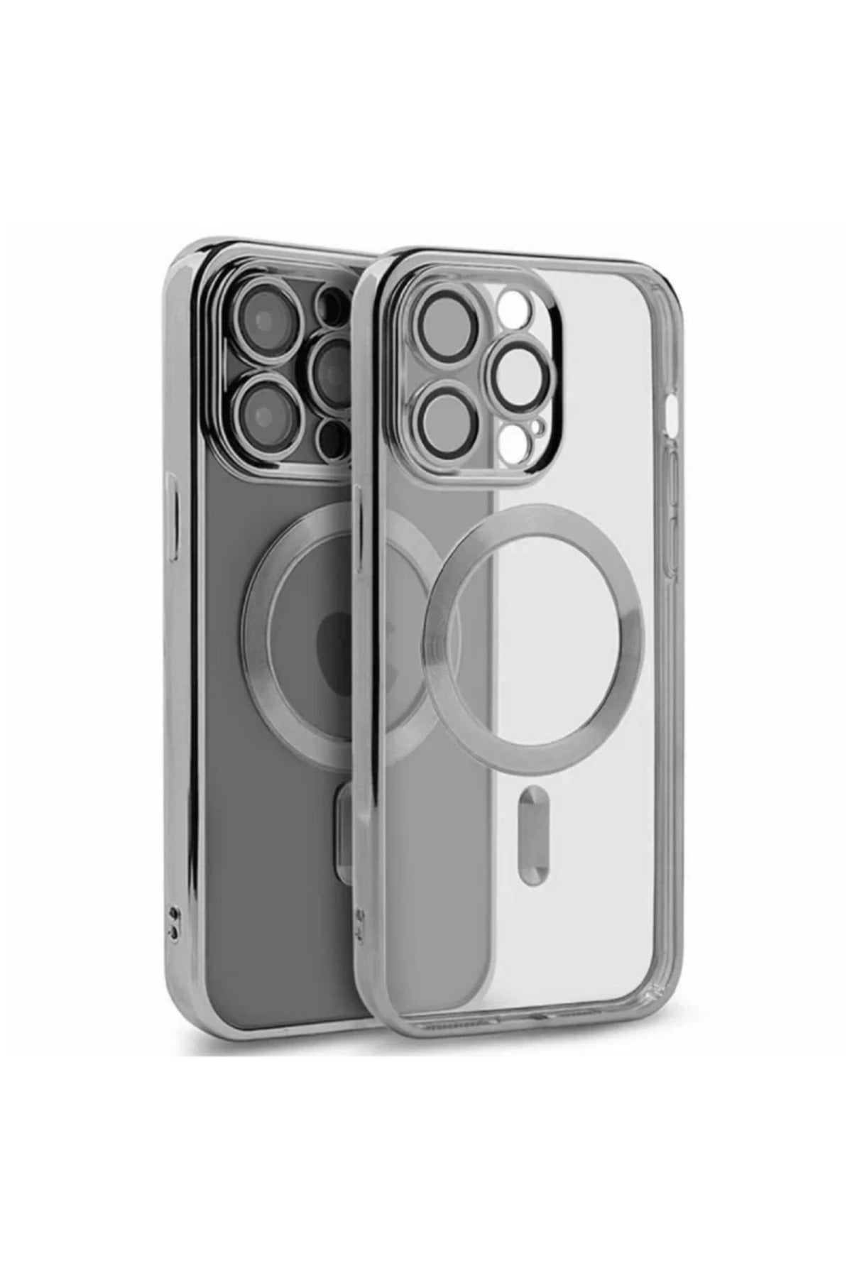 Apple iPhone 15 Pro Uyumlu Kılıf Kross Magneticsafe Kapak - Gümüş