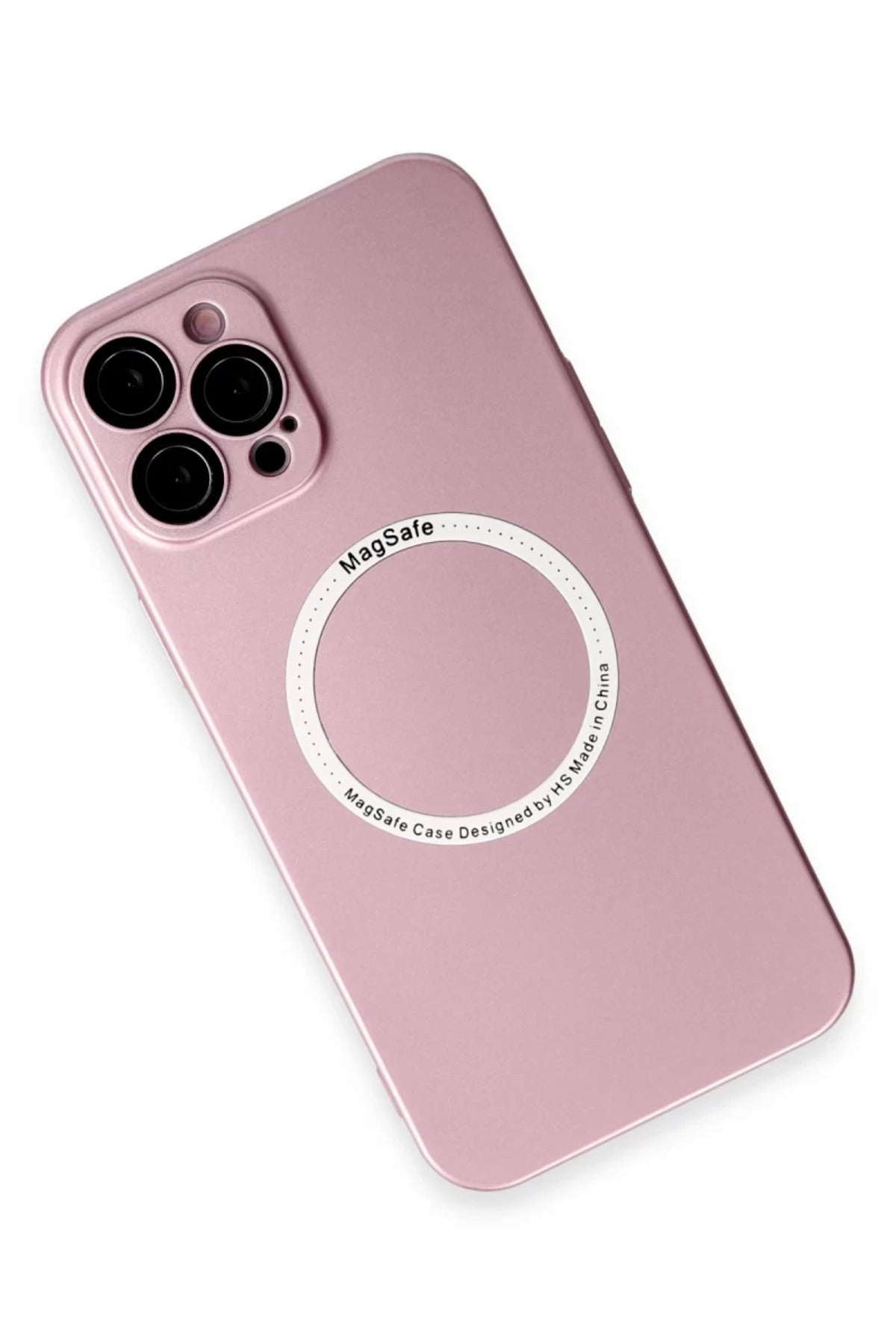 Apple iPhone 12 Pro Uyumlu Kılıf Jack Magneticsafe Lens Silikon - Rose Gold