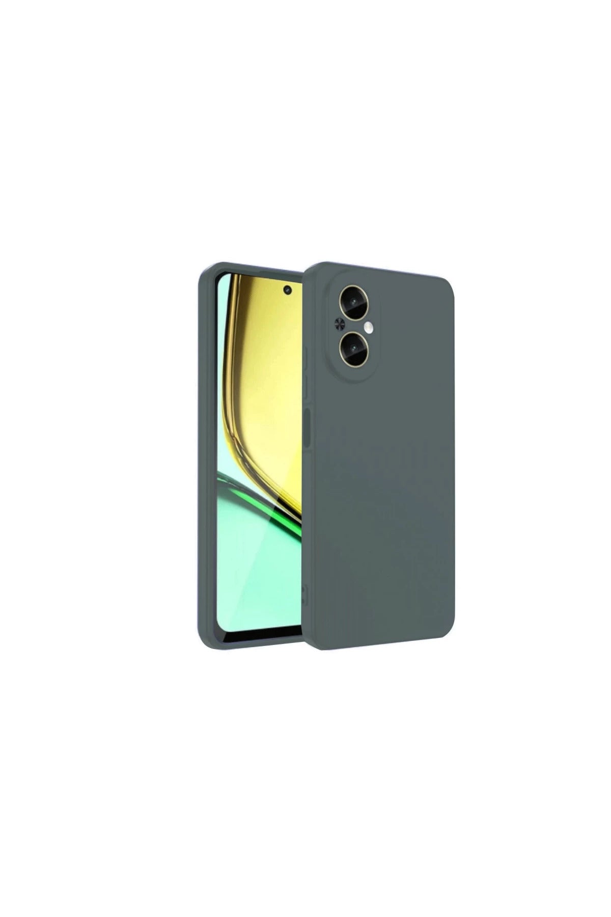 Realme 12 Lite Uyumlu Kılıf First Silikon - Koyu Yeşil
