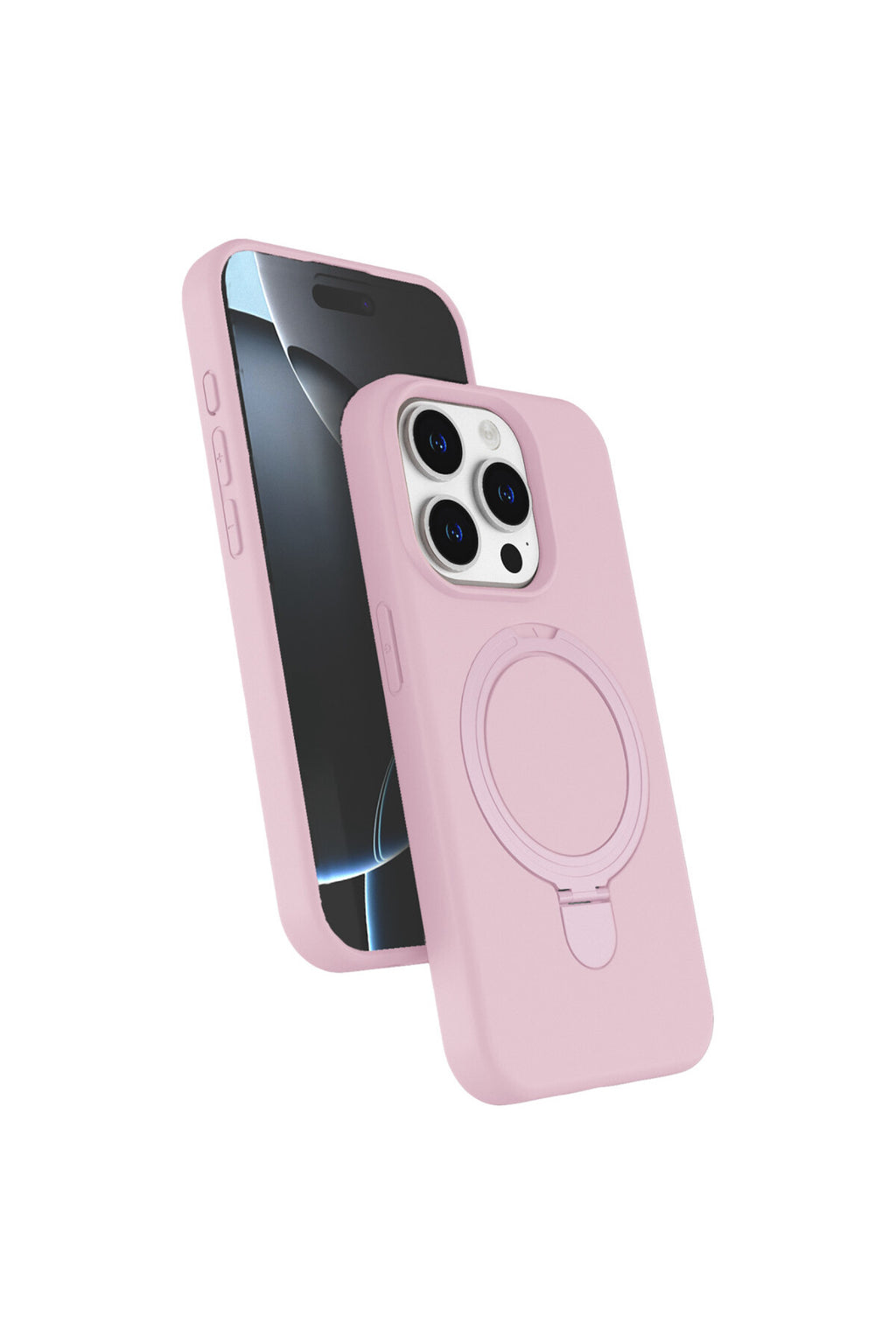 Apple iPhone 14 Pro Max Uyumlu Regal Magsafe Standlı Kapak - Açık Pembe