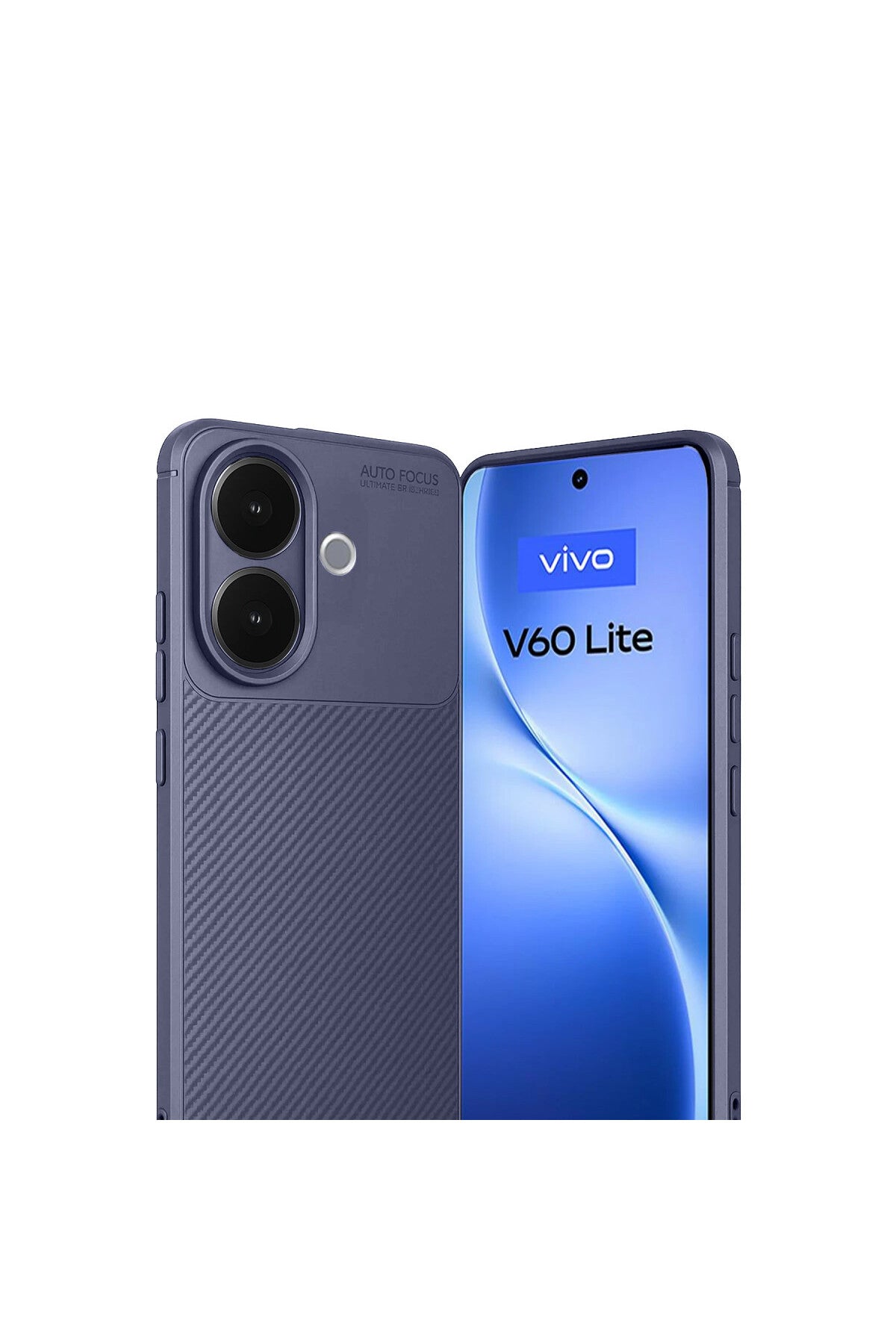 Vivo V60 Lite Uyumlu Auto Focus Karbon Kapak - Lacivert