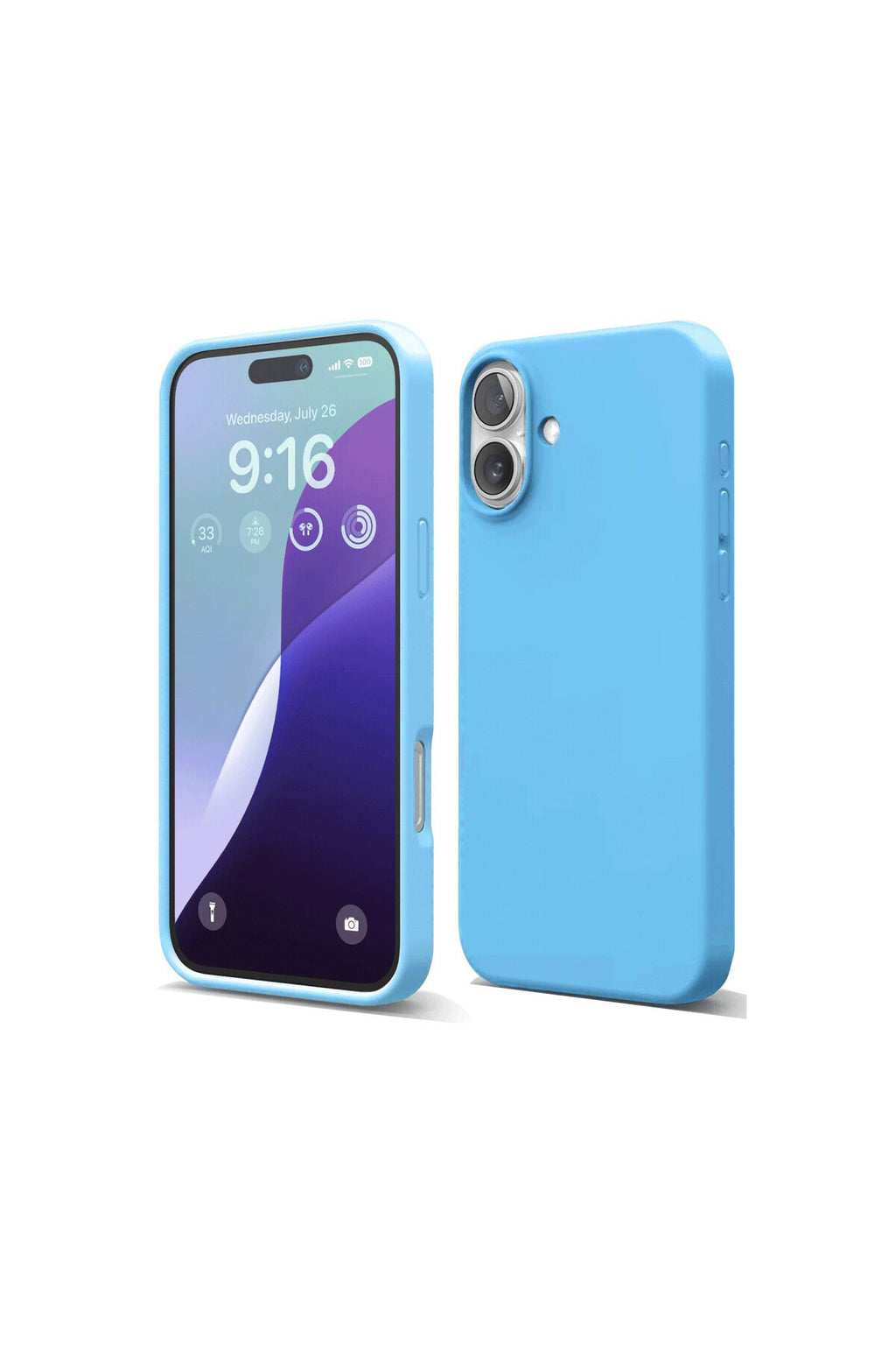 Apple iPhone 16 Plus Uyumlu Kılıf Nano içi Kadife Silikon - Mavi