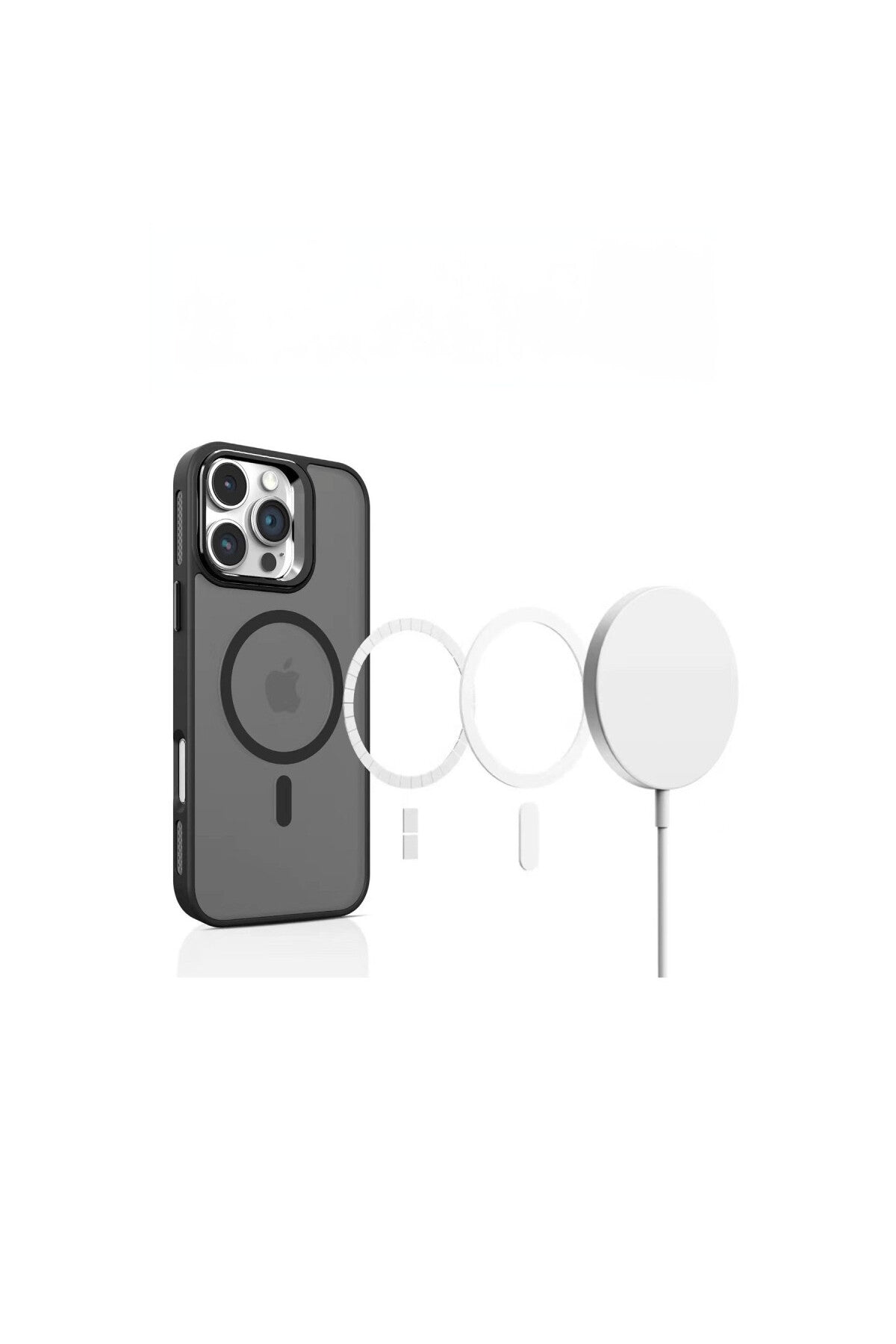 Joko Apple iPhone 16 Plus Uyumlu Flet Lens Magsafe Kapak - Siyah
