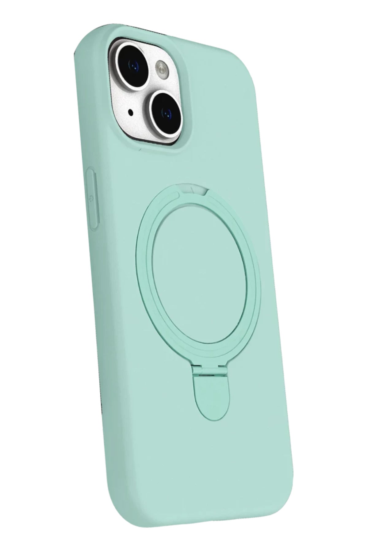 Apple iPhone 14 Uyumlu Regal Magsafe Standlı Kapak - Su Yeşili