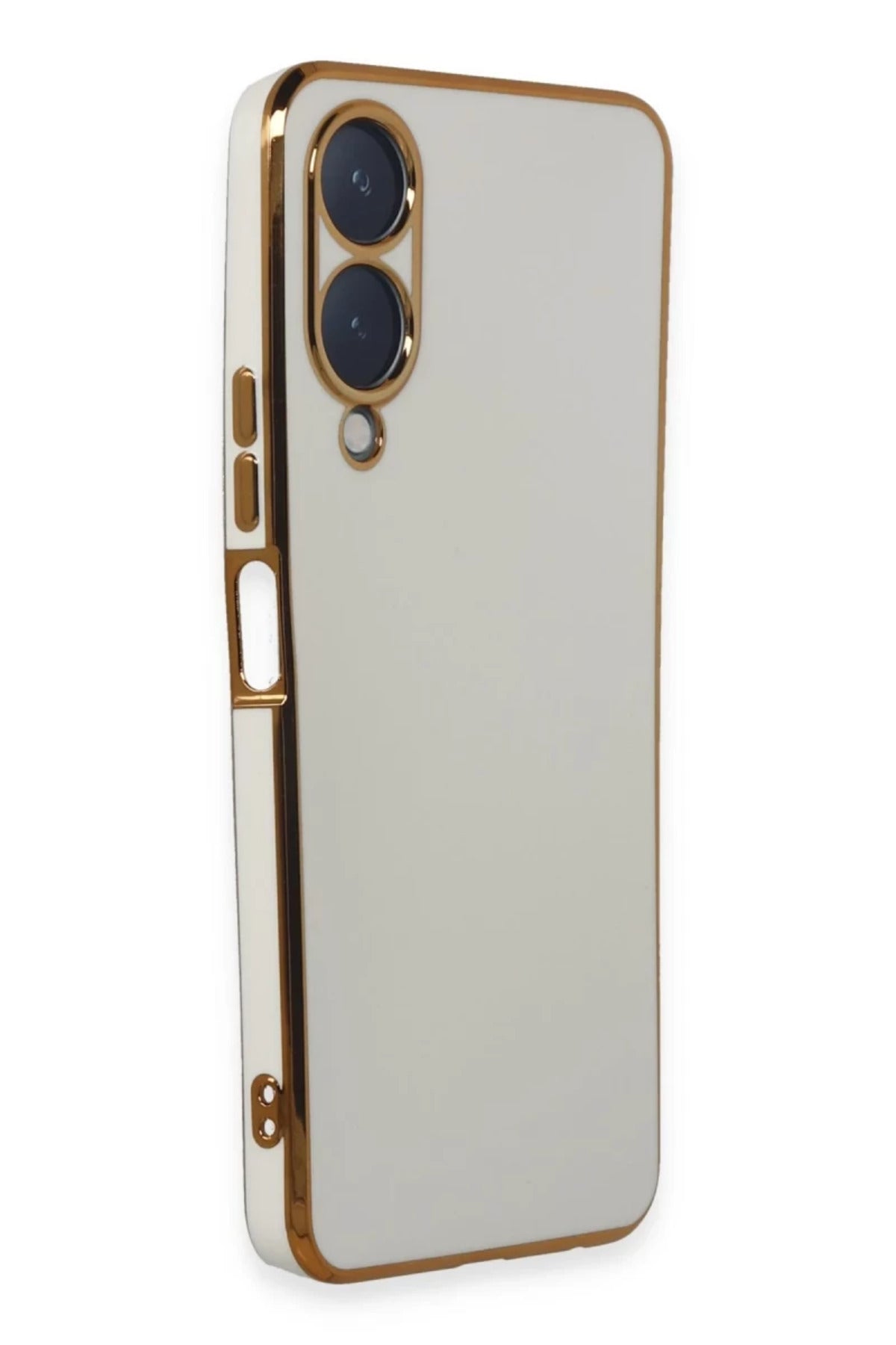 Vivo Y17S Uyumlu Kılıf Volet Silikon - Beyaz