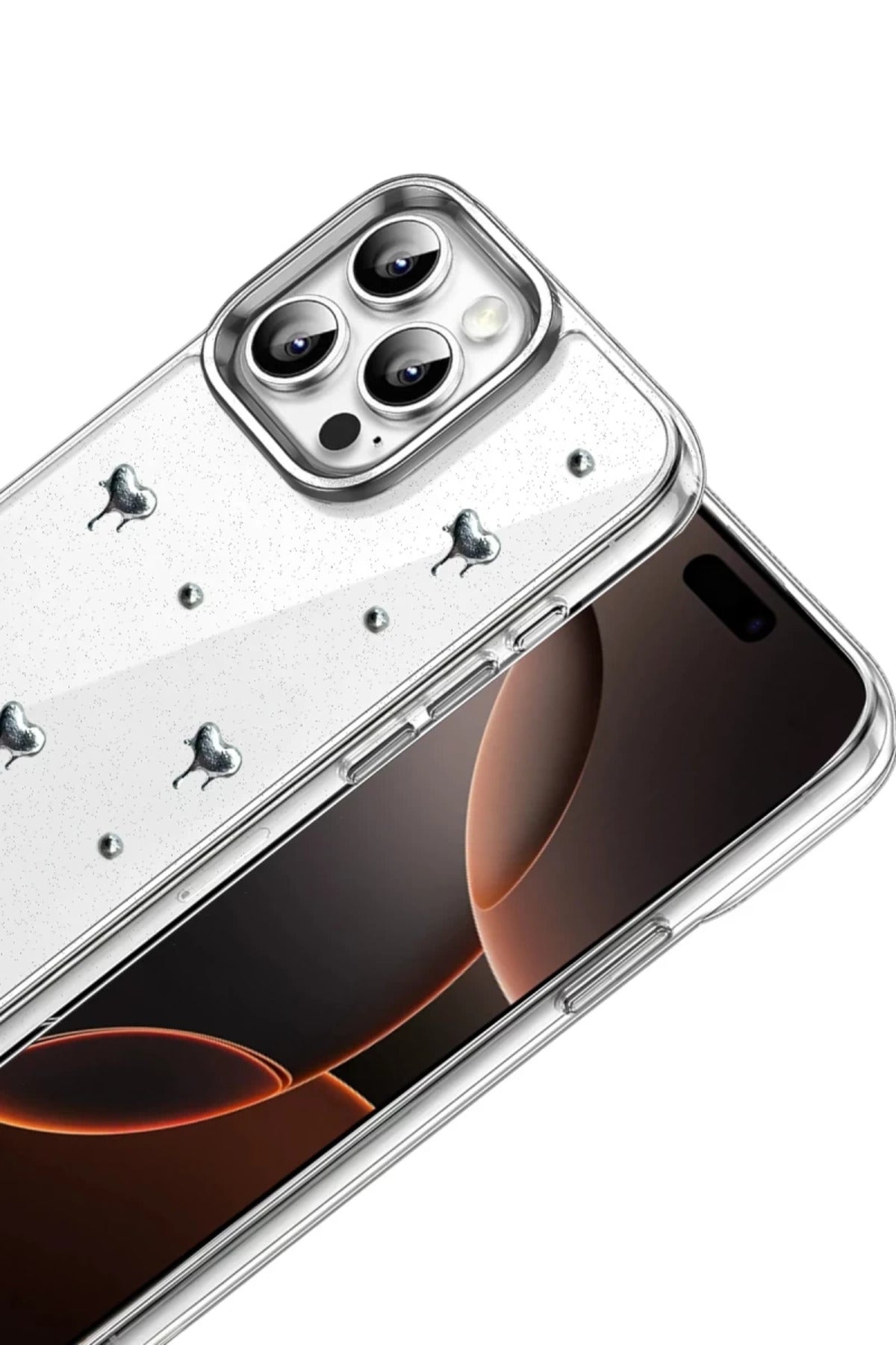 Apple iPhone 16 Pro Max Uyumlu Fiyonk Desenli Kapak - Desen 1