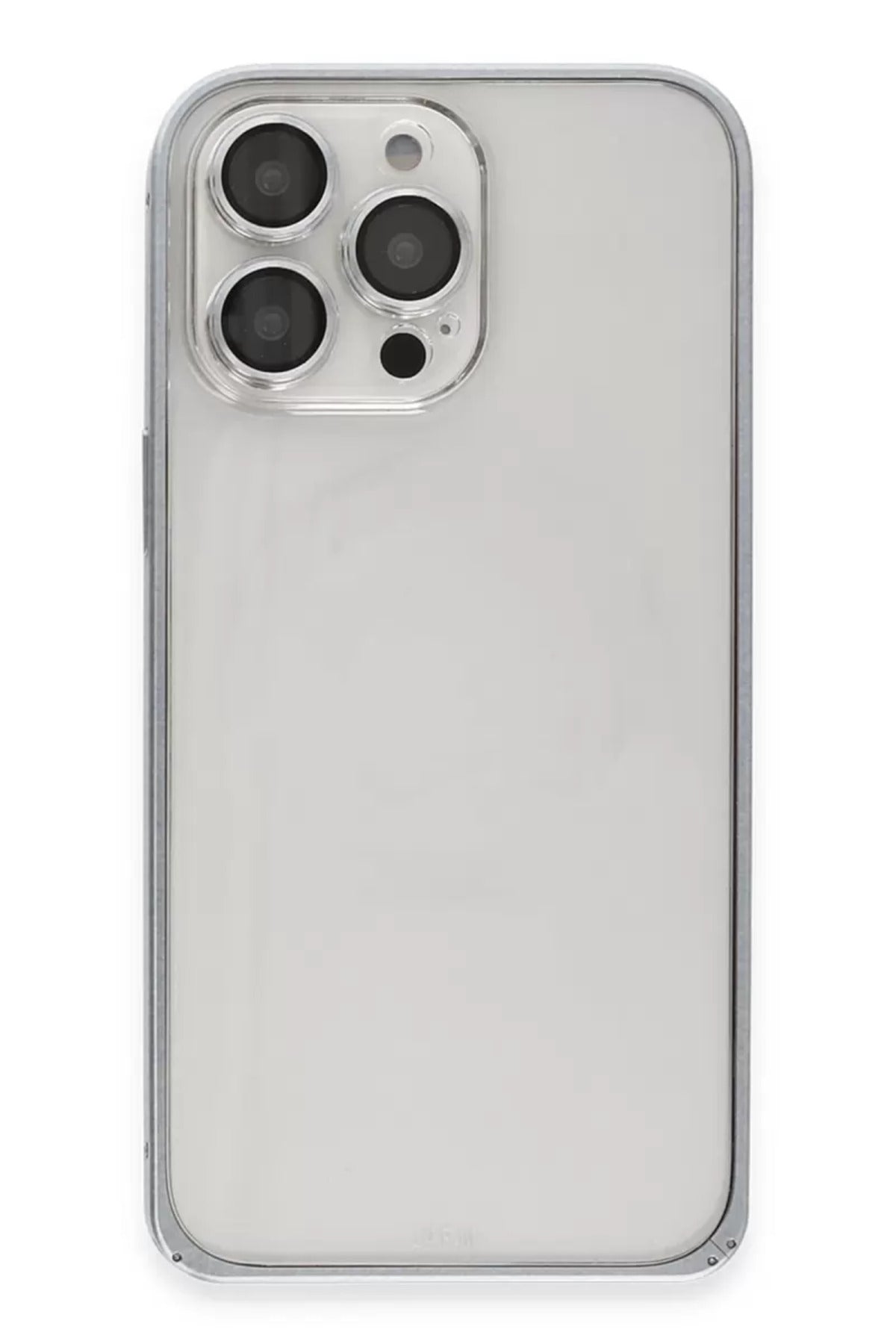 Joko Apple iPhone 15 Pro Max Uyumlu Metal Bumper Mat Kapak - Gri