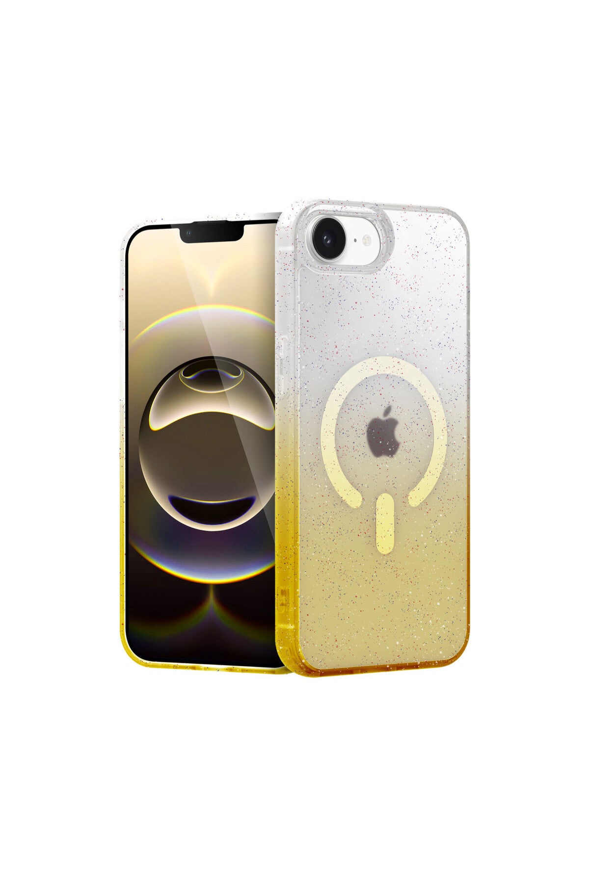 Apple iPhone 16E Uyumlu Pummel Shiny Magsafe Kapak - Gold