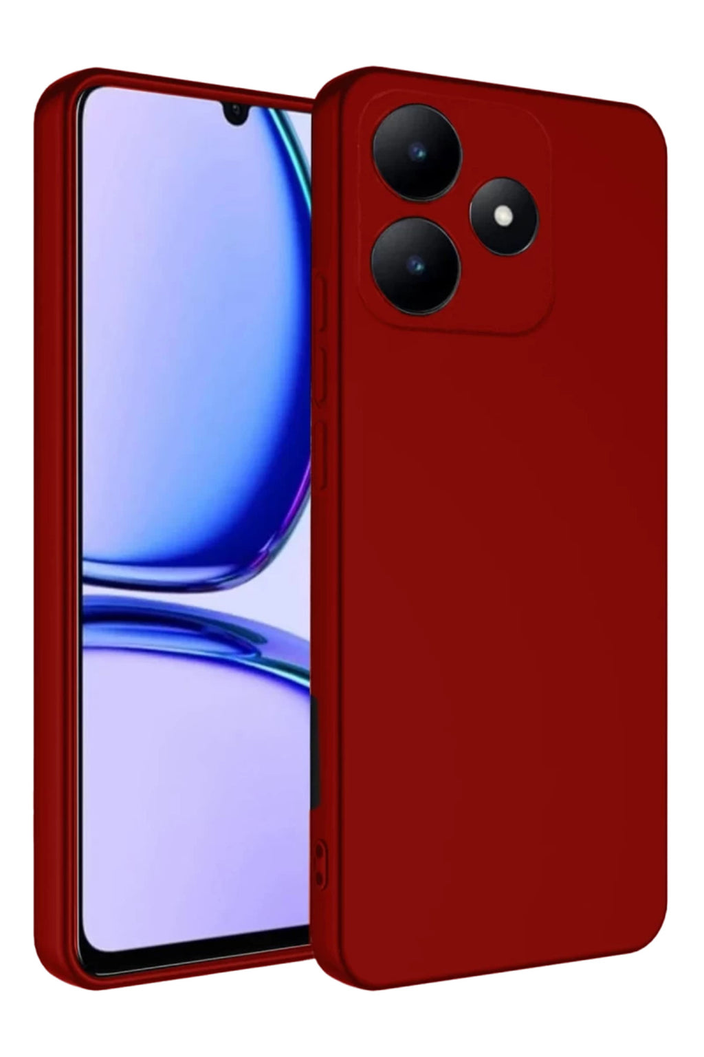 Realme C61 Uyumlu Kılıf First Silikon - Kırmızı