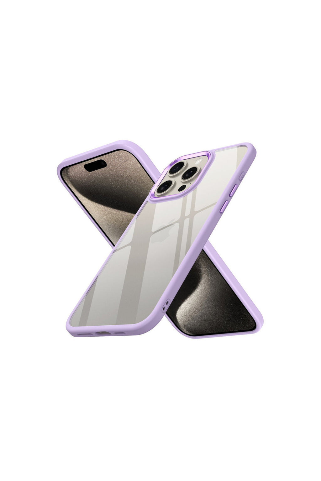 Apple iPhone 15 Pro Max Uyumlu Kılıf Power Silikon - Lila