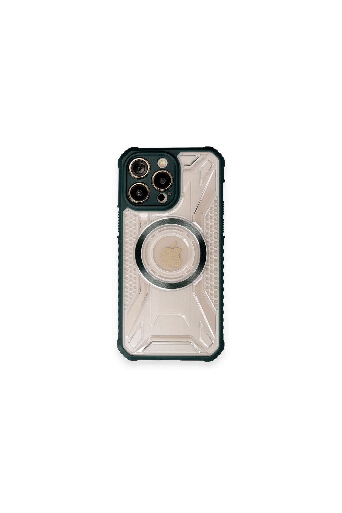 Apple iPhone 12 Pro Max Uyumlu Kılıf Prag Magneticsafe Kapak - Koyu Yeşil
