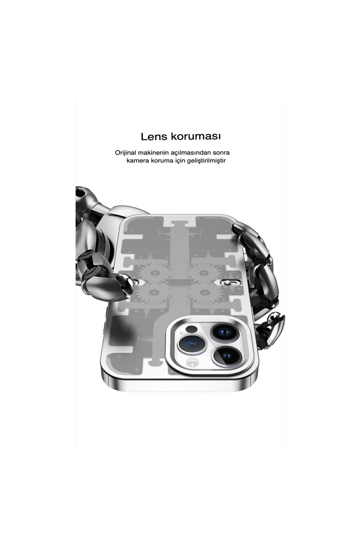 Apple iPhone 13 Pro Uyumlu Kılıf Mekanik Bumper Kapak - Siyah