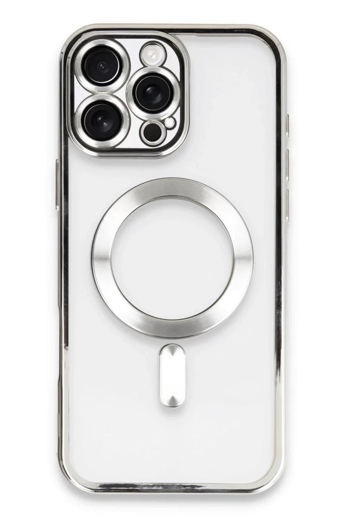 Apple iPhone 16 Pro Uyumlu Kılıf Kross Magneticsafe Kapak - Gümüş