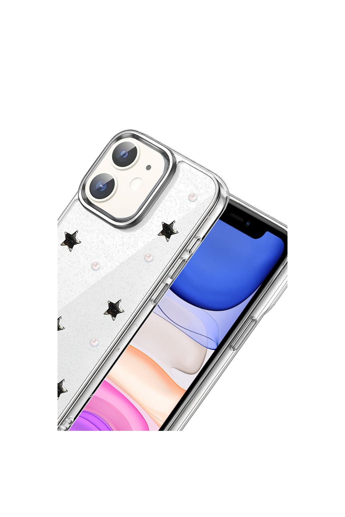 Apple iPhone 11 Uyumlu Fiyonk Desenli Kapak - Desen 7