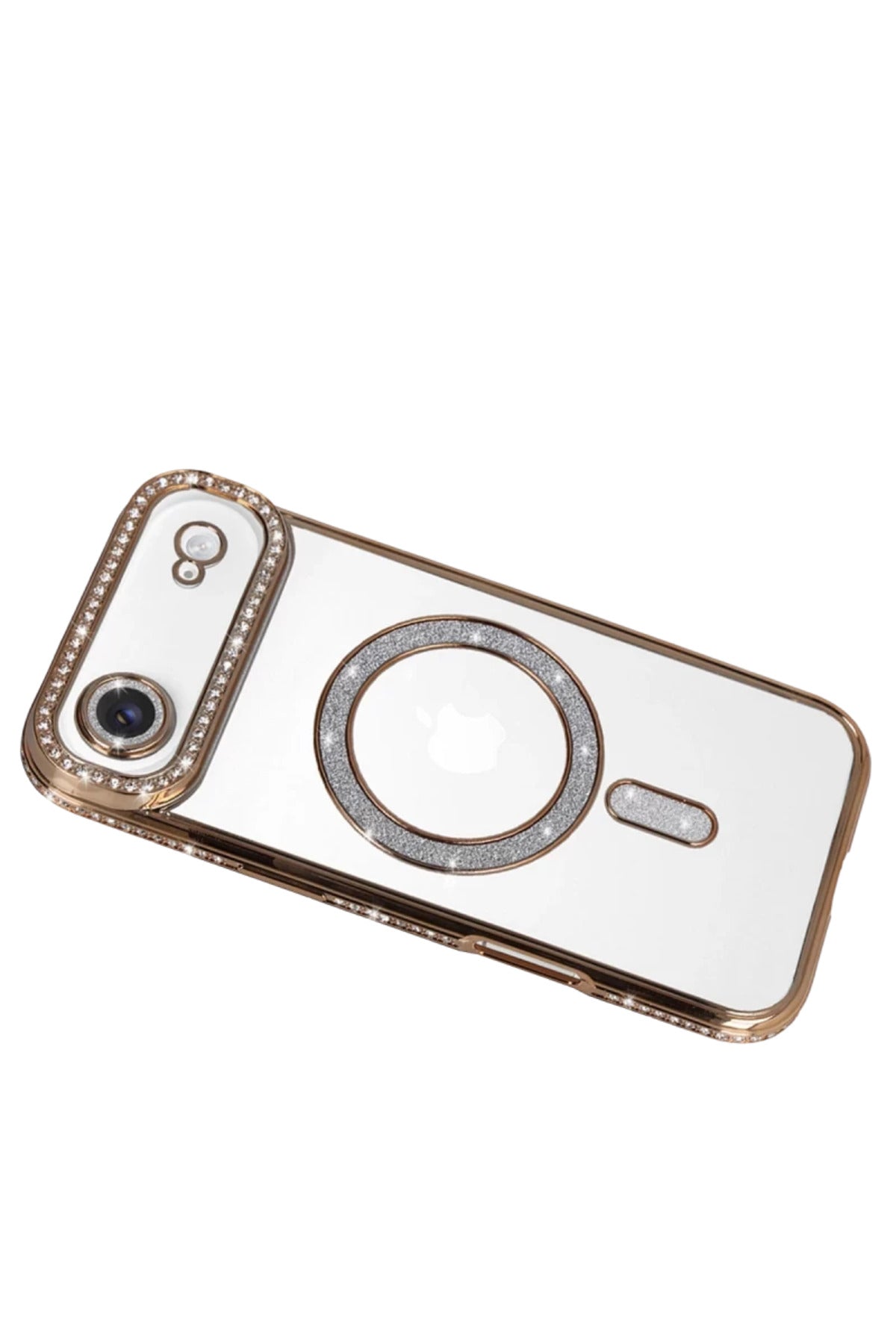 Apple iPhone 17 Air Uyumlu Joke Simli Magneticsafe Kılıf - Gold