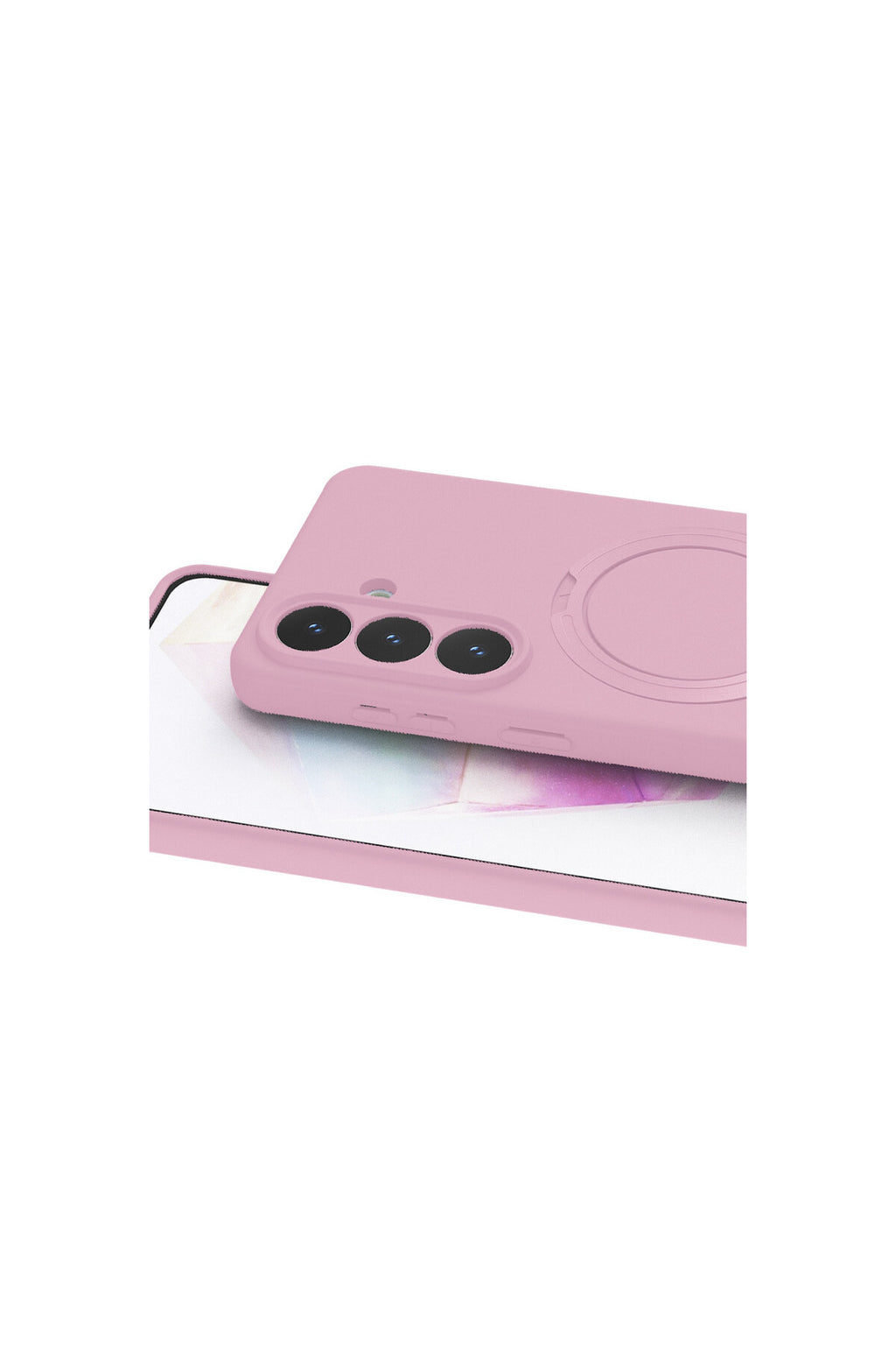 Samsung Galaxy S26 Plus Uyumlu Regal Magsafe Standlı Kapak - Açık Pembe