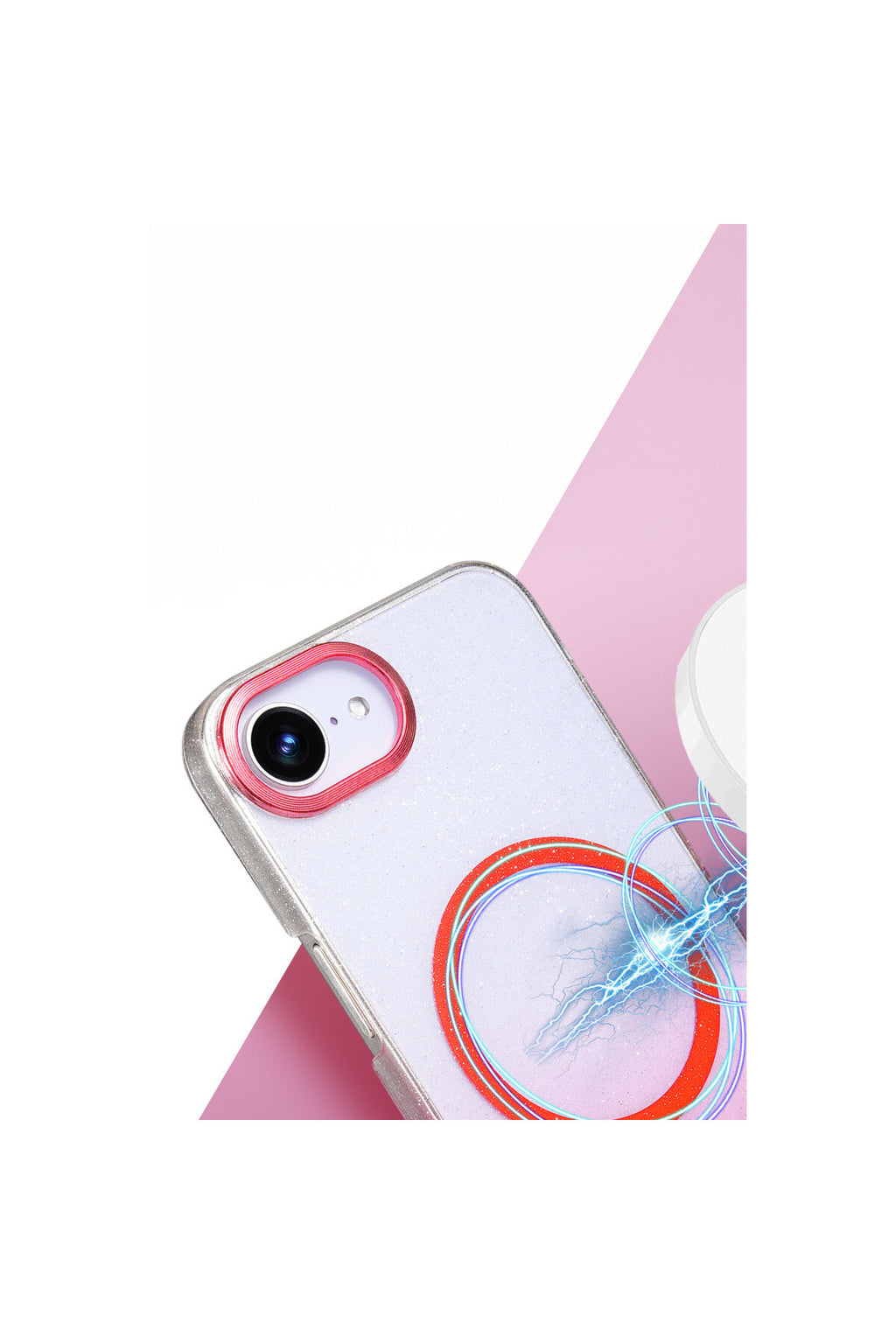 Apple iPhone 16E Uyumlu Glossy Magsafe Kapak - Siyah