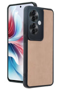 Oppo Reno 11F Uyumlu Kılıf Aras Deri Kapak - Pudra