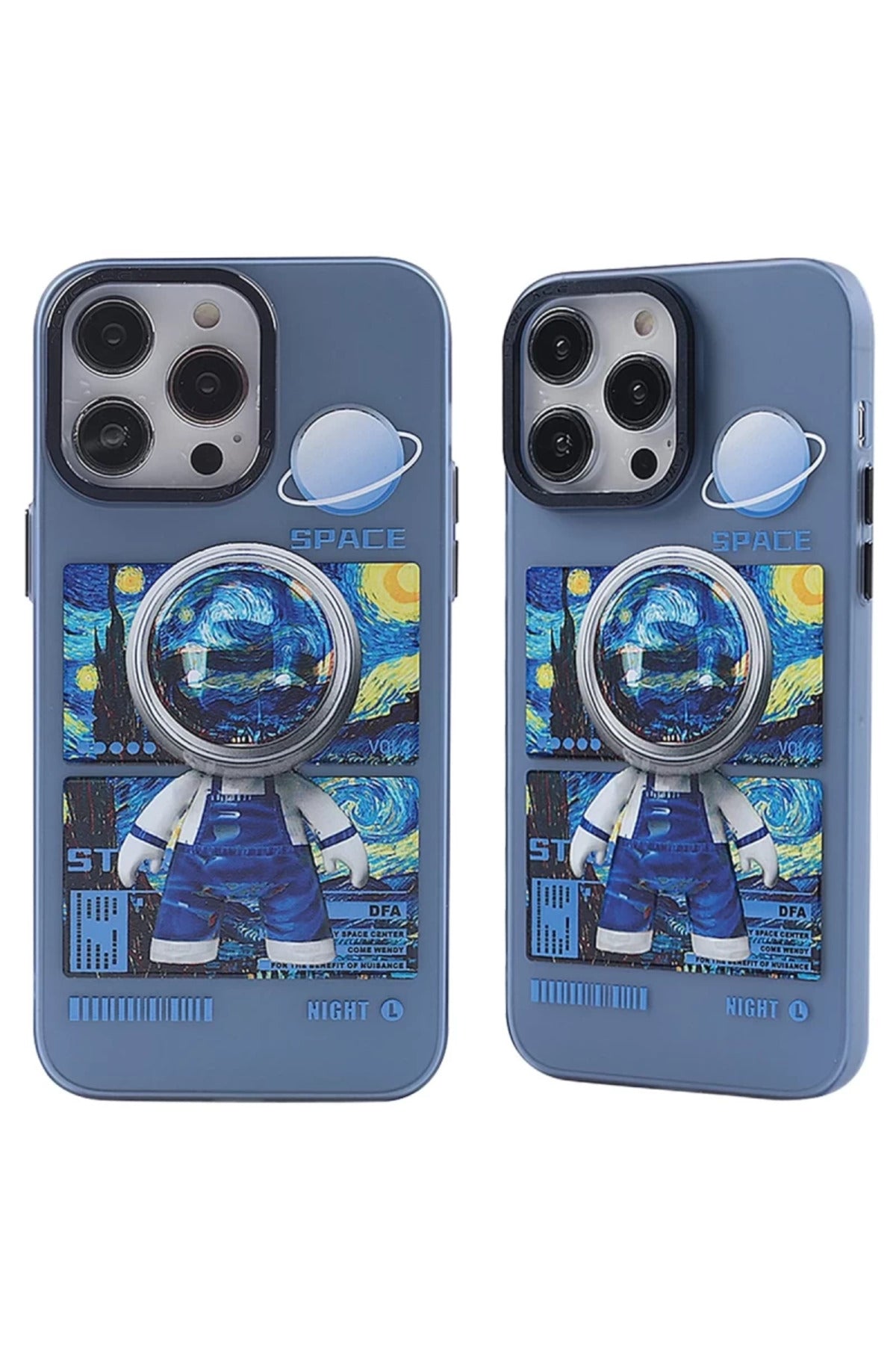 Apple iPhone 14 Pro Max Uyumlu Kılıf Prada Desenli Kapak - Prada Mavi - 1
