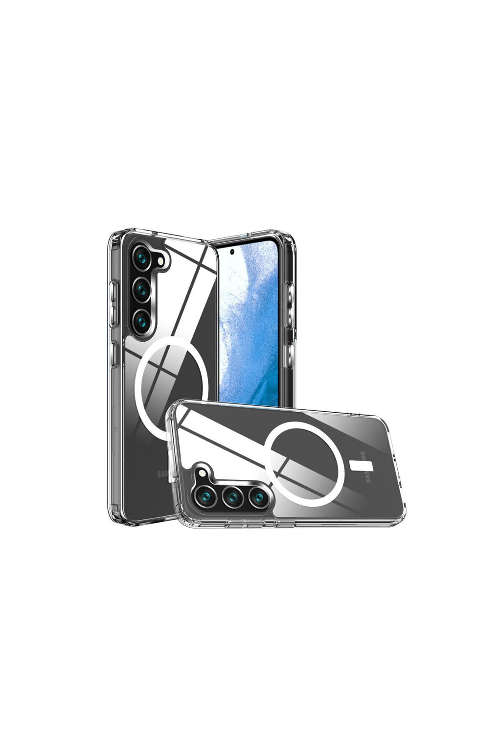 Samsung Galaxy S23 Uyumlu Kılıf Magneticsafe Şeffaf Silikon - Şeffaf