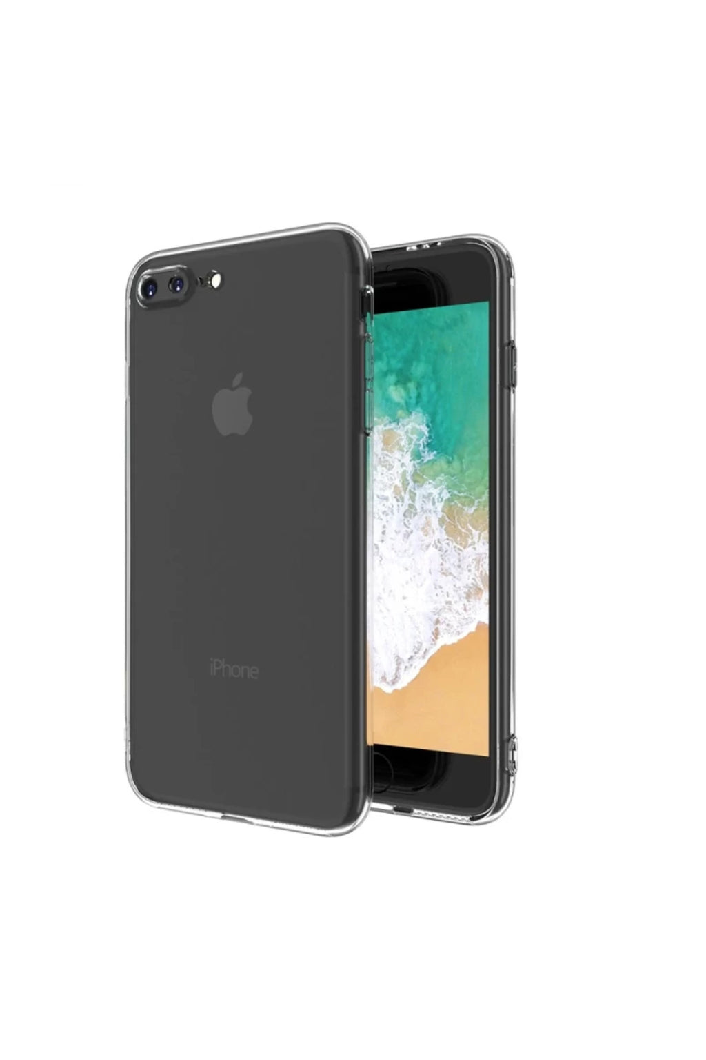 Apple iPhone 8 Plus Uyumlu Kılıf Deluxe 2mm Şeffaf Silikon