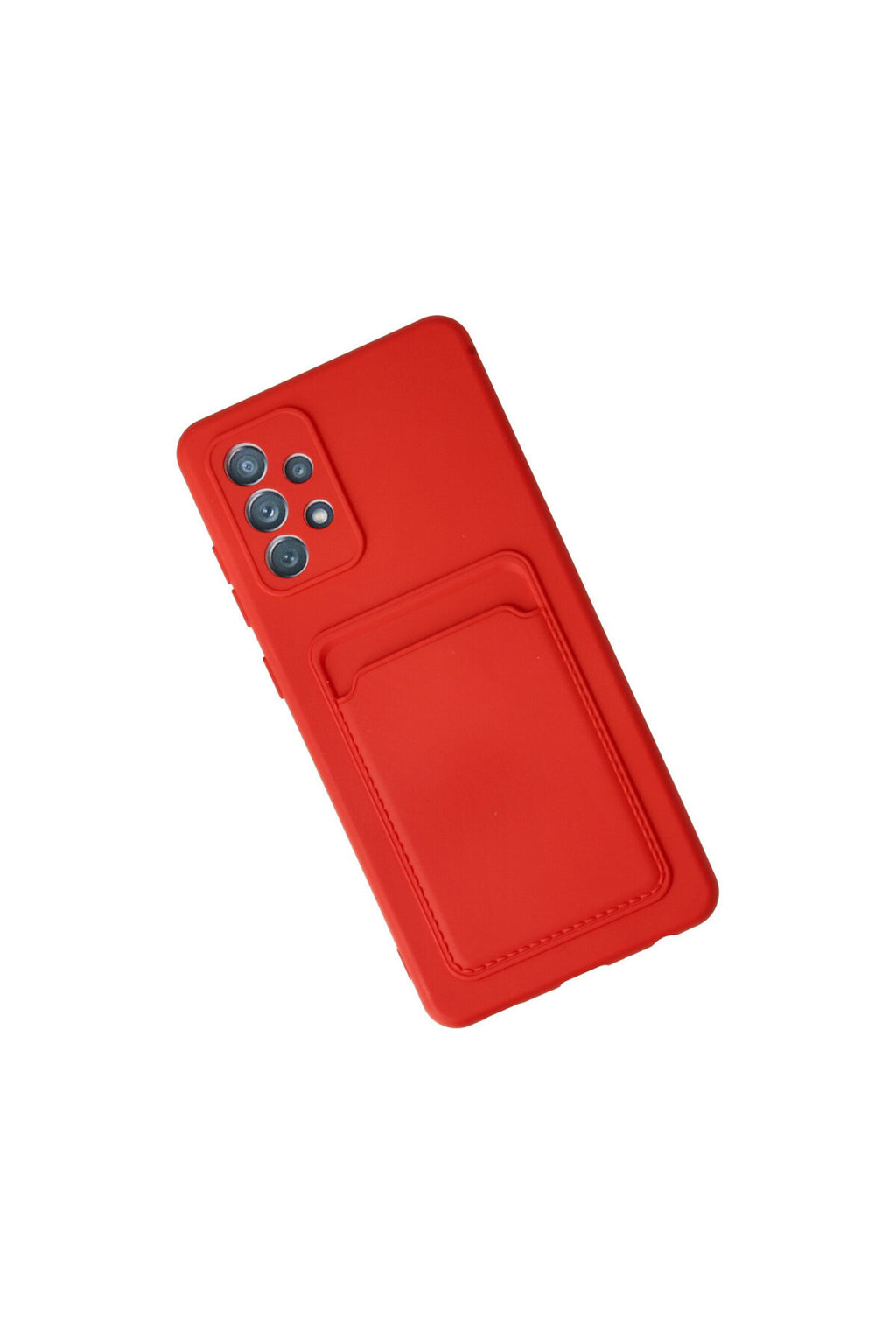 Samsung Galaxy A32 Uyumlu Kılıf Kelvin Kartvizitli Silikon - Kırmızı