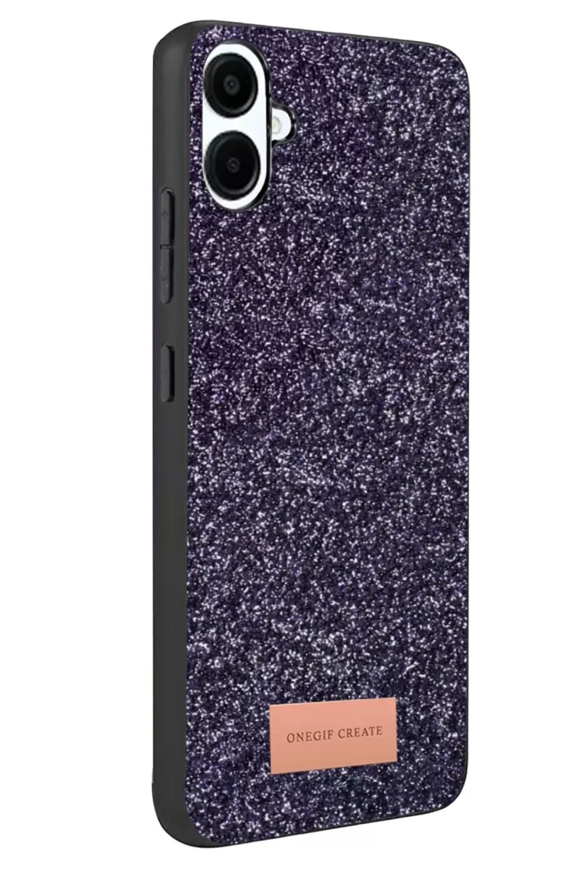 Onegif Samsung Galaxy A07 4G Uyumlu Bright Simli Kapak - Derin Mor
