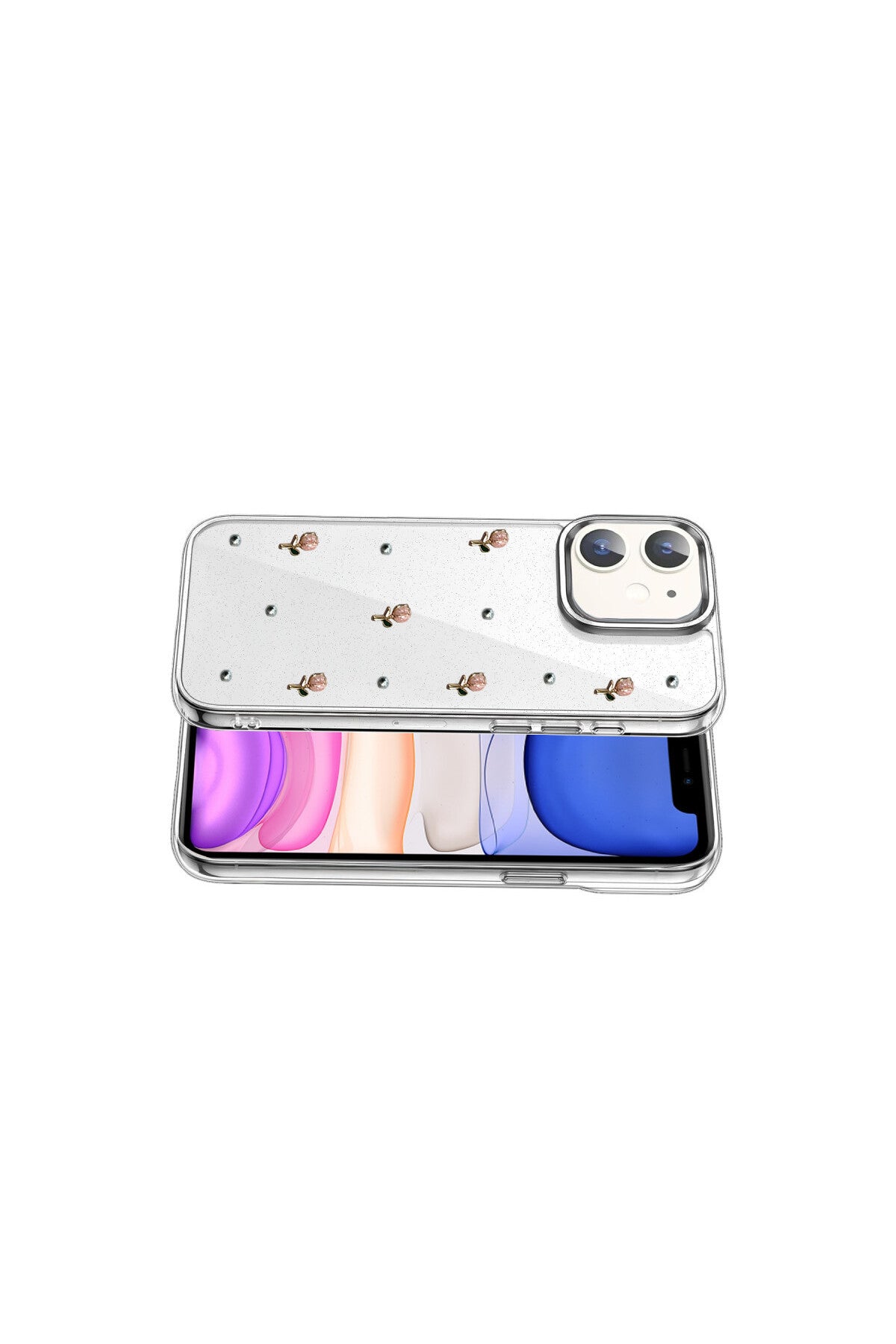 Apple iPhone 11 Uyumlu Fiyonk Desenli Kapak - Desen 6