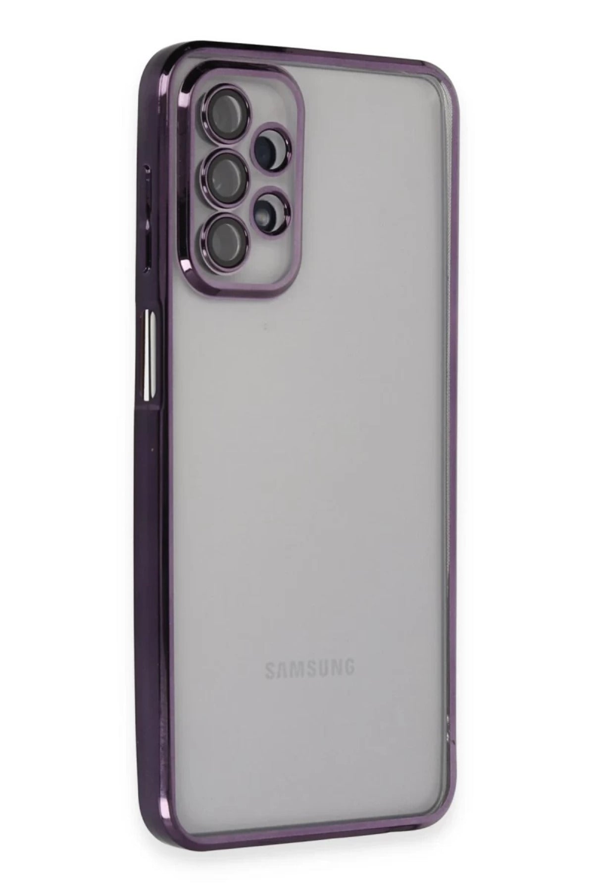 Samsung Galaxy A23 4G Uyumlu Kılıf Lensli Silikon - Mor