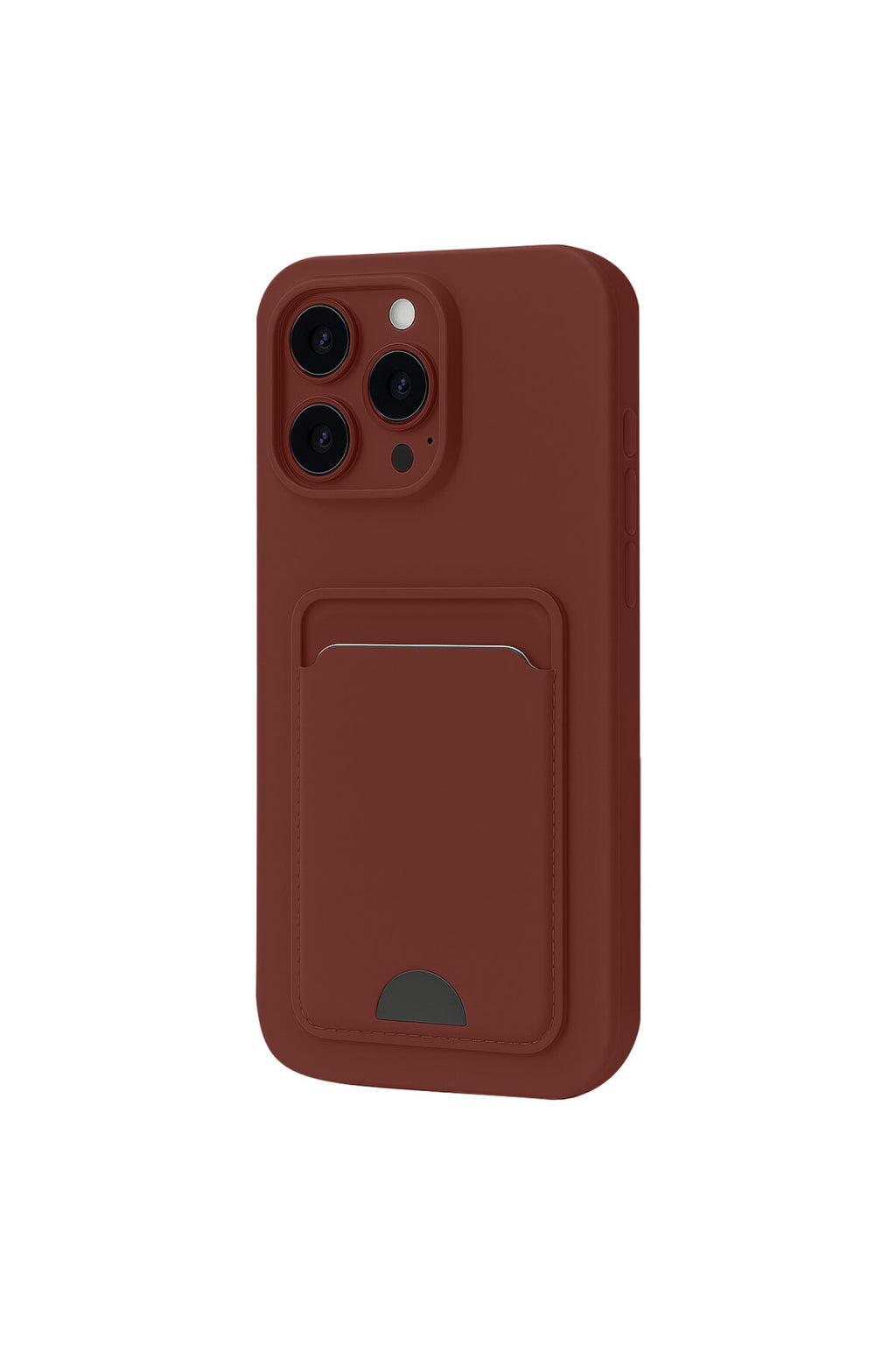 Apple iPhone 16 Pro Max Uyumlu Kılıf Kelvin Kartvizitli Silikon - Bordo