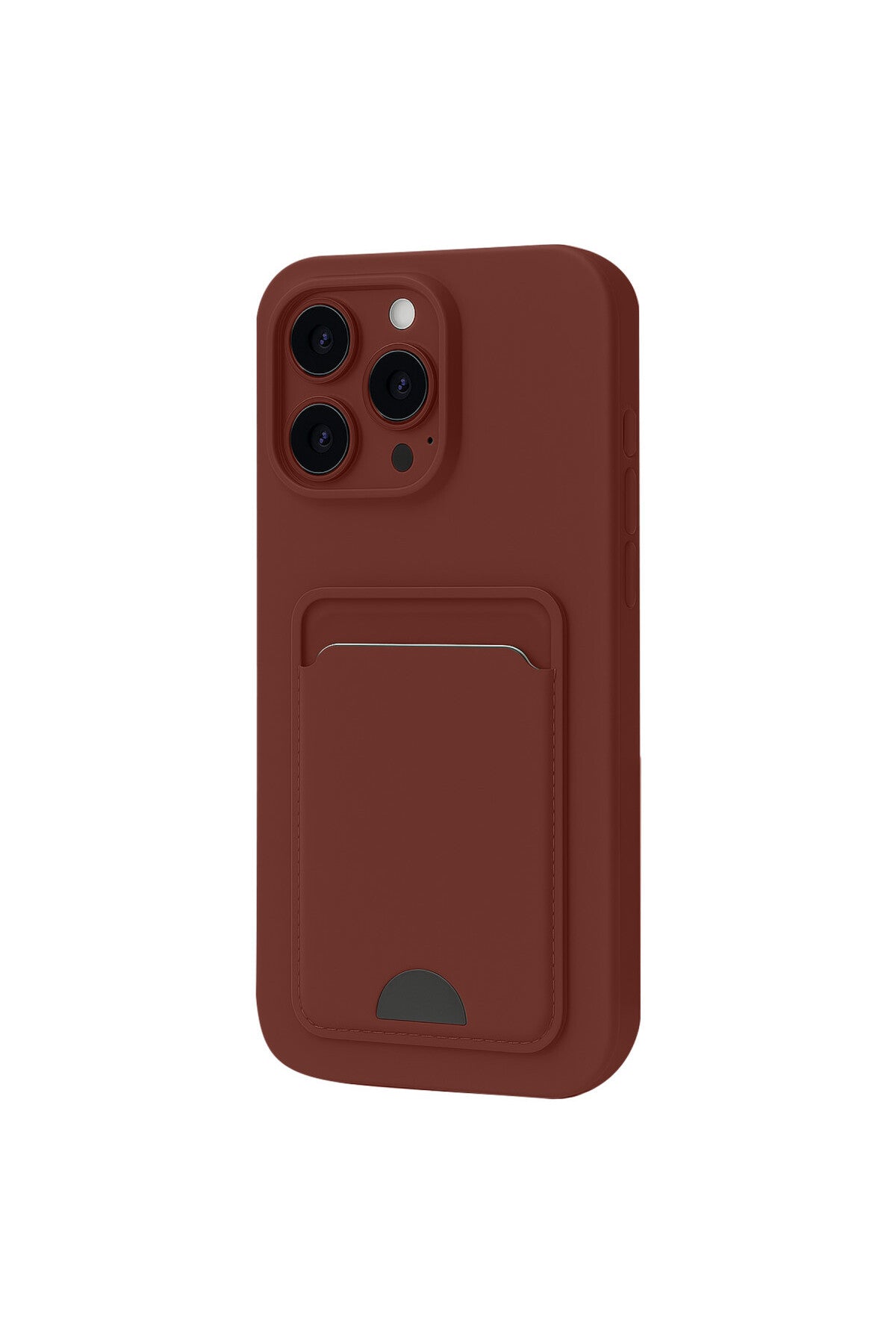 Apple iPhone 16 Pro Max Uyumlu Kılıf Kelvin Kartvizitli Silikon - Bordo