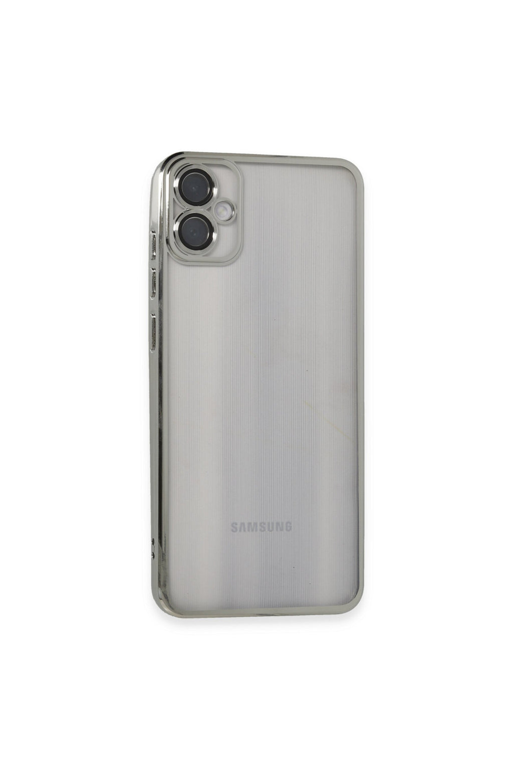 Samsung Galaxy A05 Uyumlu Kılıf Lensli Silikon - Gümüş