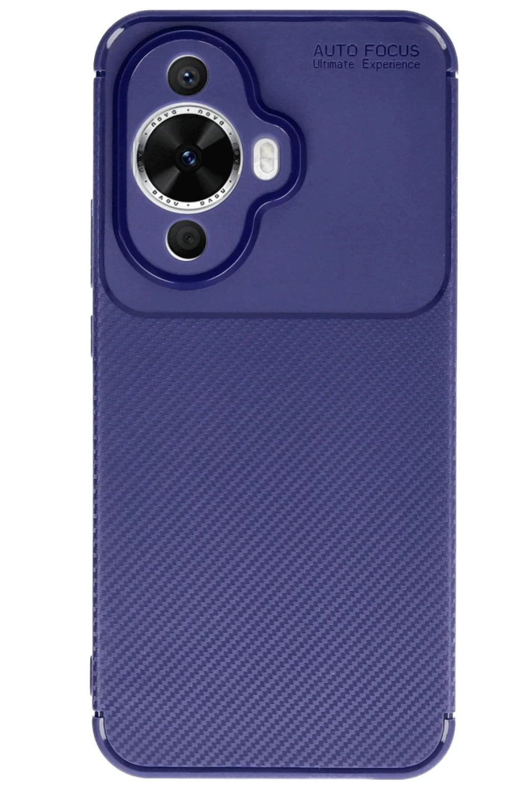 Huawei Nova 12S Uyumlu Kılıf Auto Focus Karbon Kapak - Lacivert