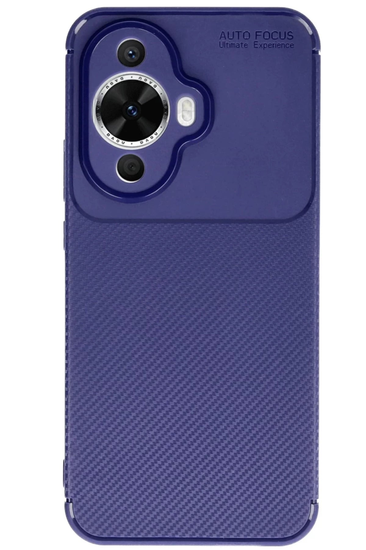 Huawei Nova 12S Uyumlu Kılıf Auto Focus Karbon Kapak - Lacivert