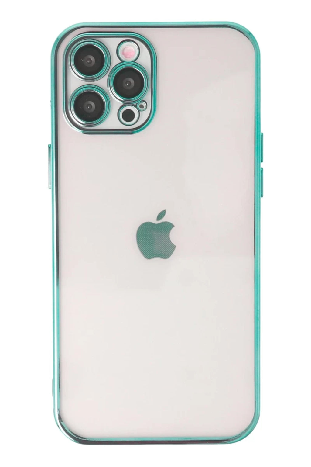 Apple iPhone 12 Pro Uyumlu Kılıf Lensli Silikon - Yeşil