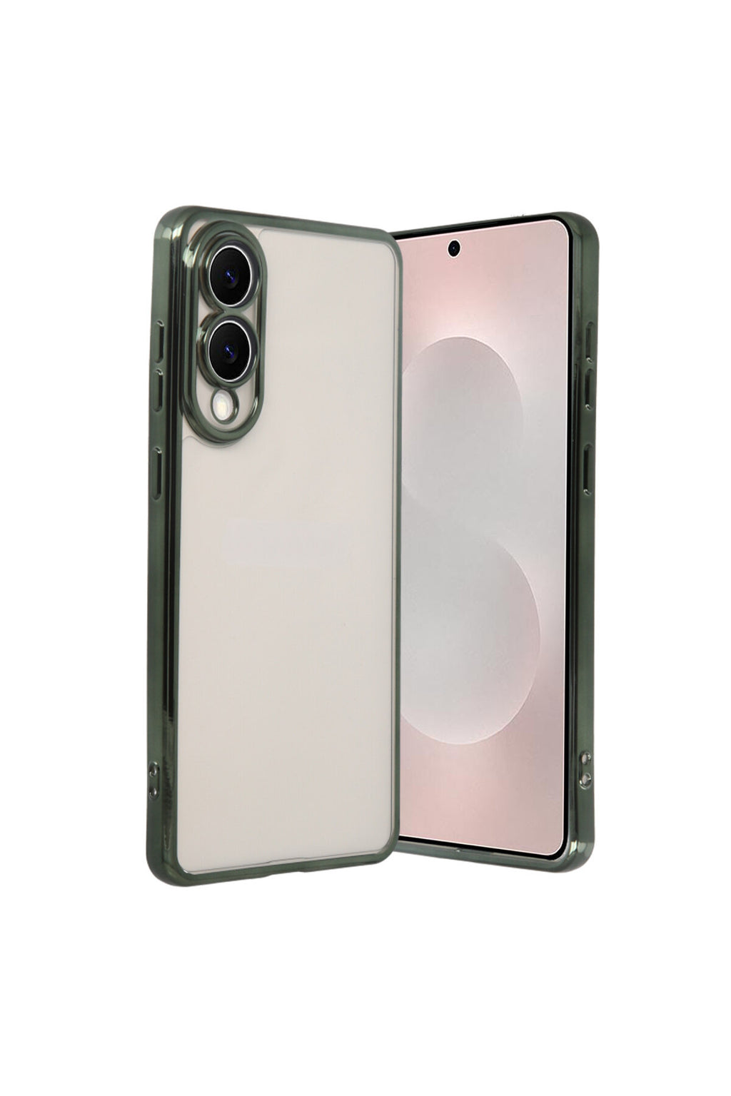 Samsung Galaxy S25 Uyumlu Edge Lensli Silikon - Yeşil