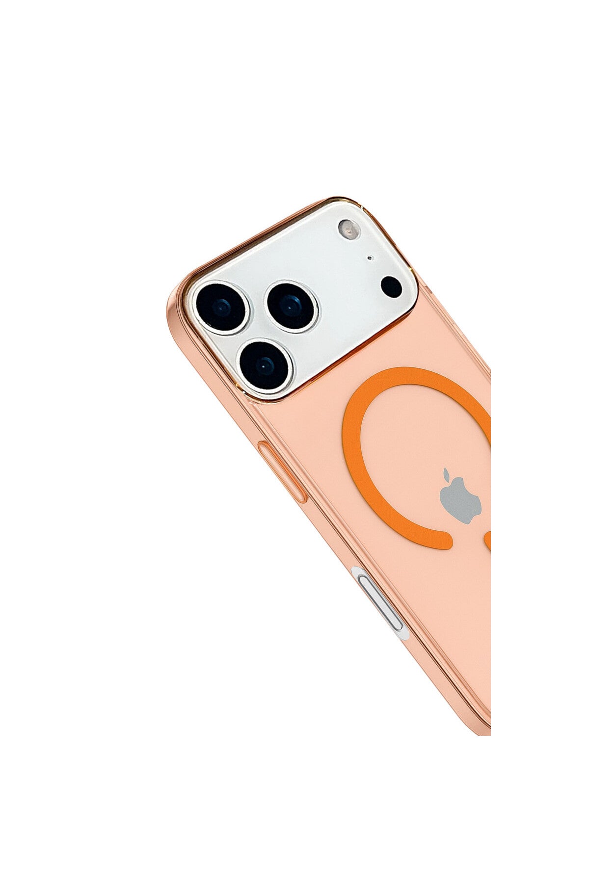Apple iPhone 17 Pro Max Uyumlu Kılıf Pc Real Magsafe Kapak - Turuncu
