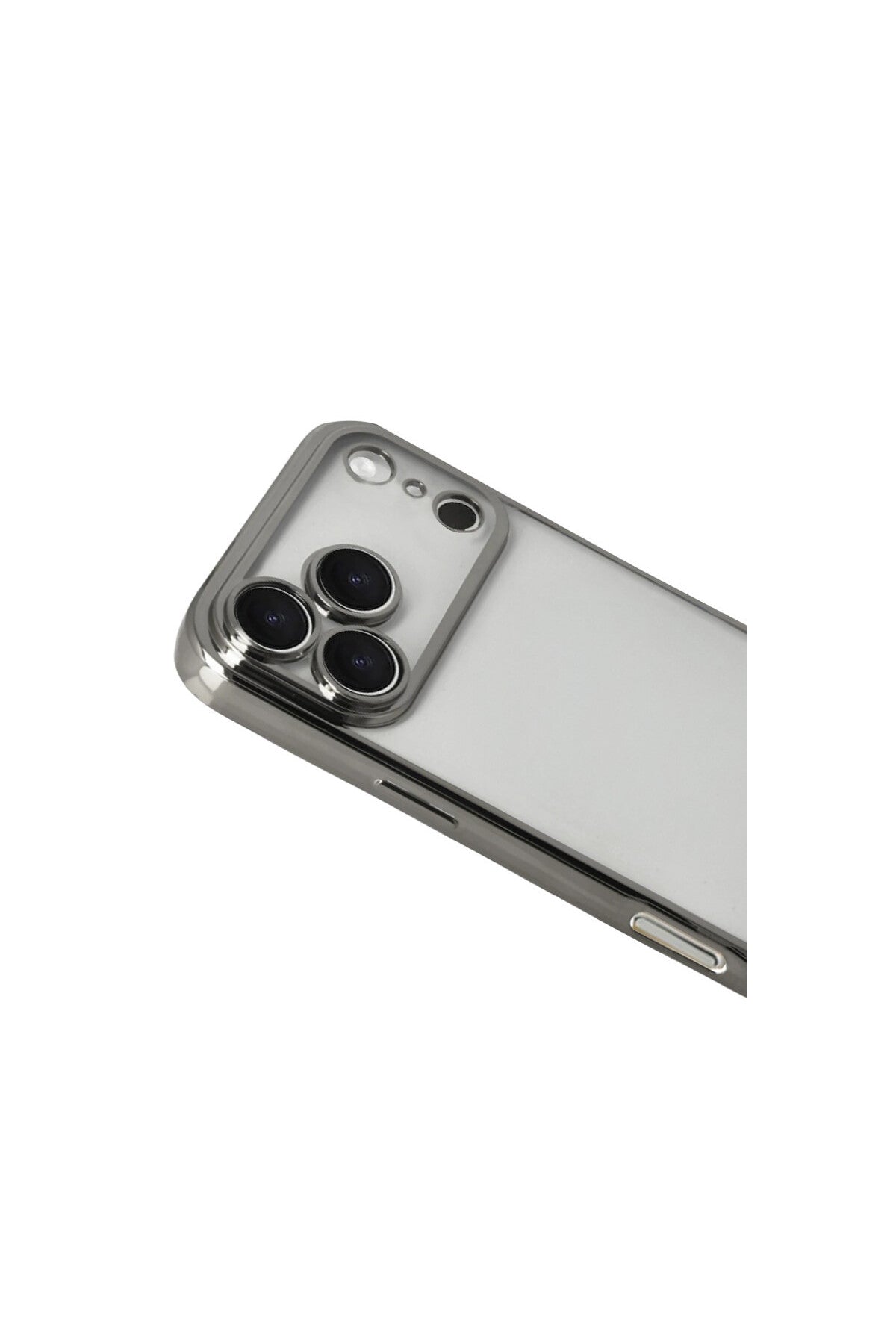 Apple iPhone 17 Pro Uyumlu Lensli Silikon - Titan Gri