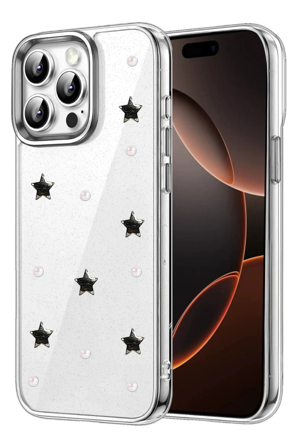 Apple iPhone 15 Pro Uyumlu Fiyonk Desenli Kapak - Desen 7