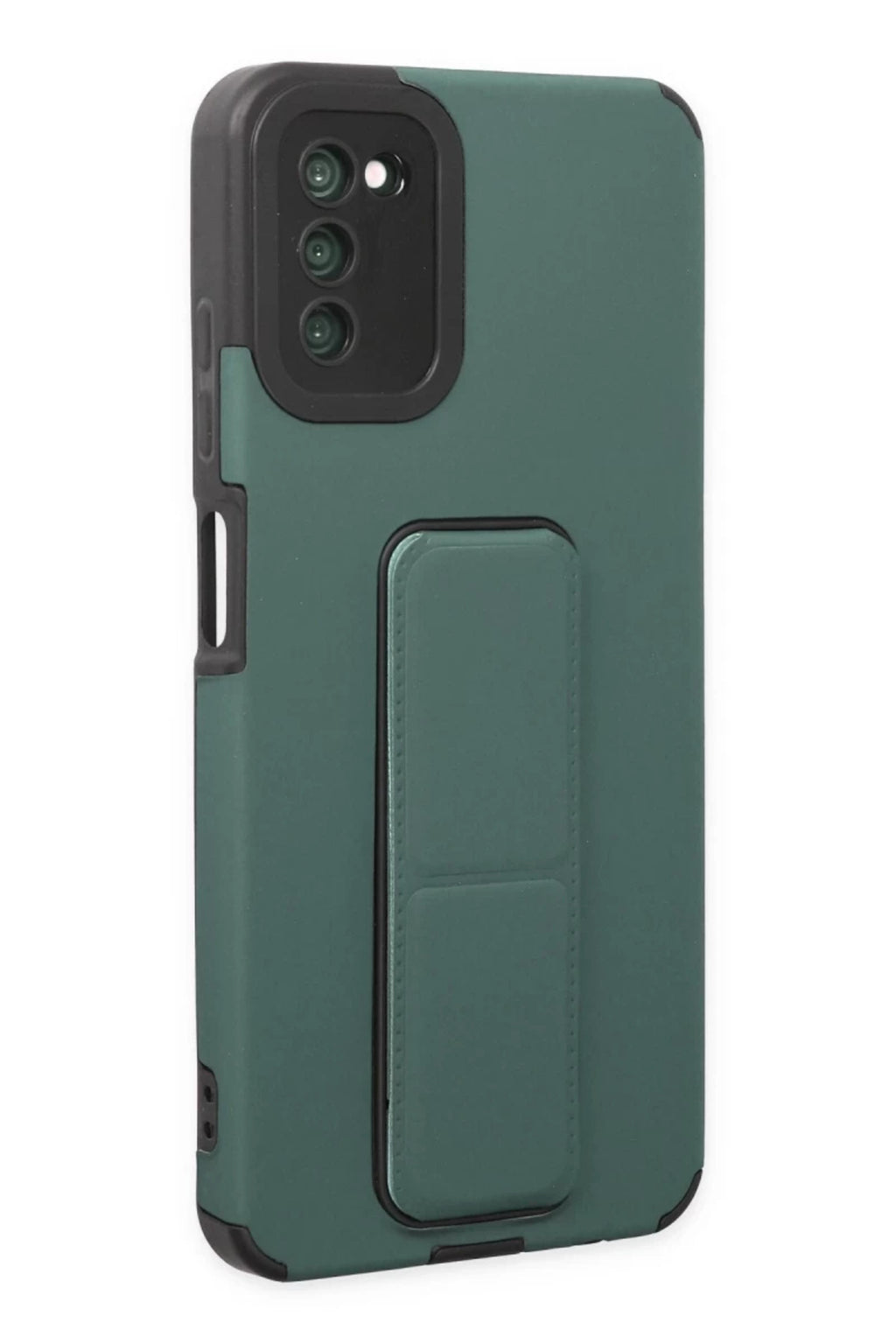 Samsung Galaxy A03S Uyumlu Kılıf Mega Standlı Silikon - Yeşil