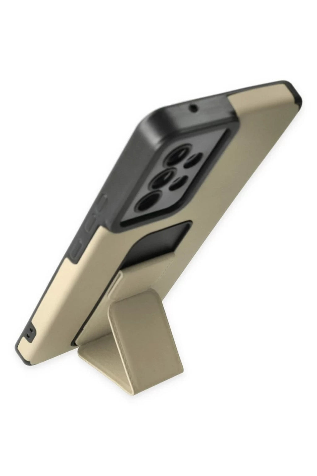 Samsung Galaxy A53 5G Uyumlu Kılıf Mega Standlı Silikon - Gold