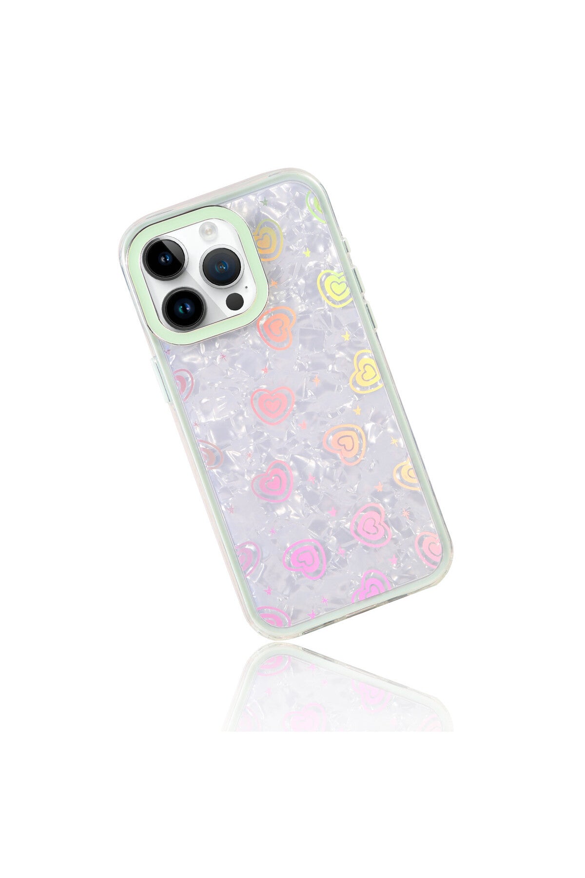 Apple iPhone 15 Pro Max Uyumlu Lumi Desenli Kapak - Yeşil