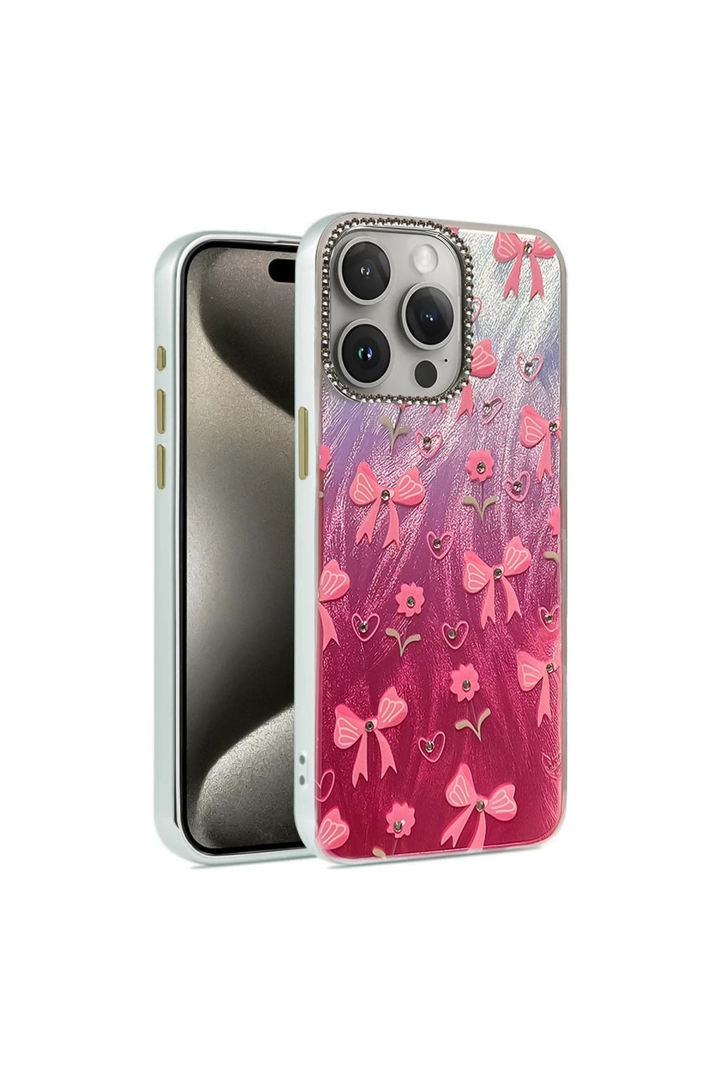 Apple iPhone 15 Pro Max Uyumlu Kılıf Blade Aynalı Desenli Kapak - Desen 3