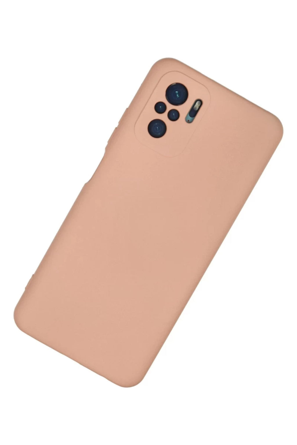 Xiaomi Redmi Note 10 Uyumlu Kılıf Nano içi Kadife Silikon - Pudra