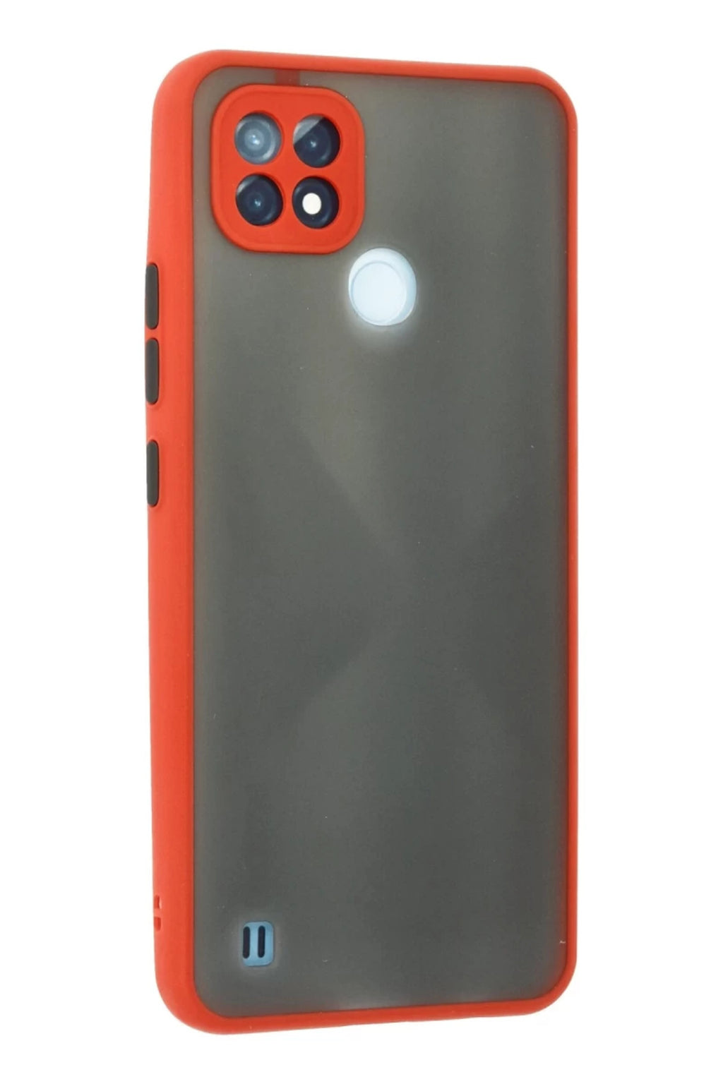 Realme C21 Uyumlu Kılıf Montreal Silikon Kapak - Kırmızı