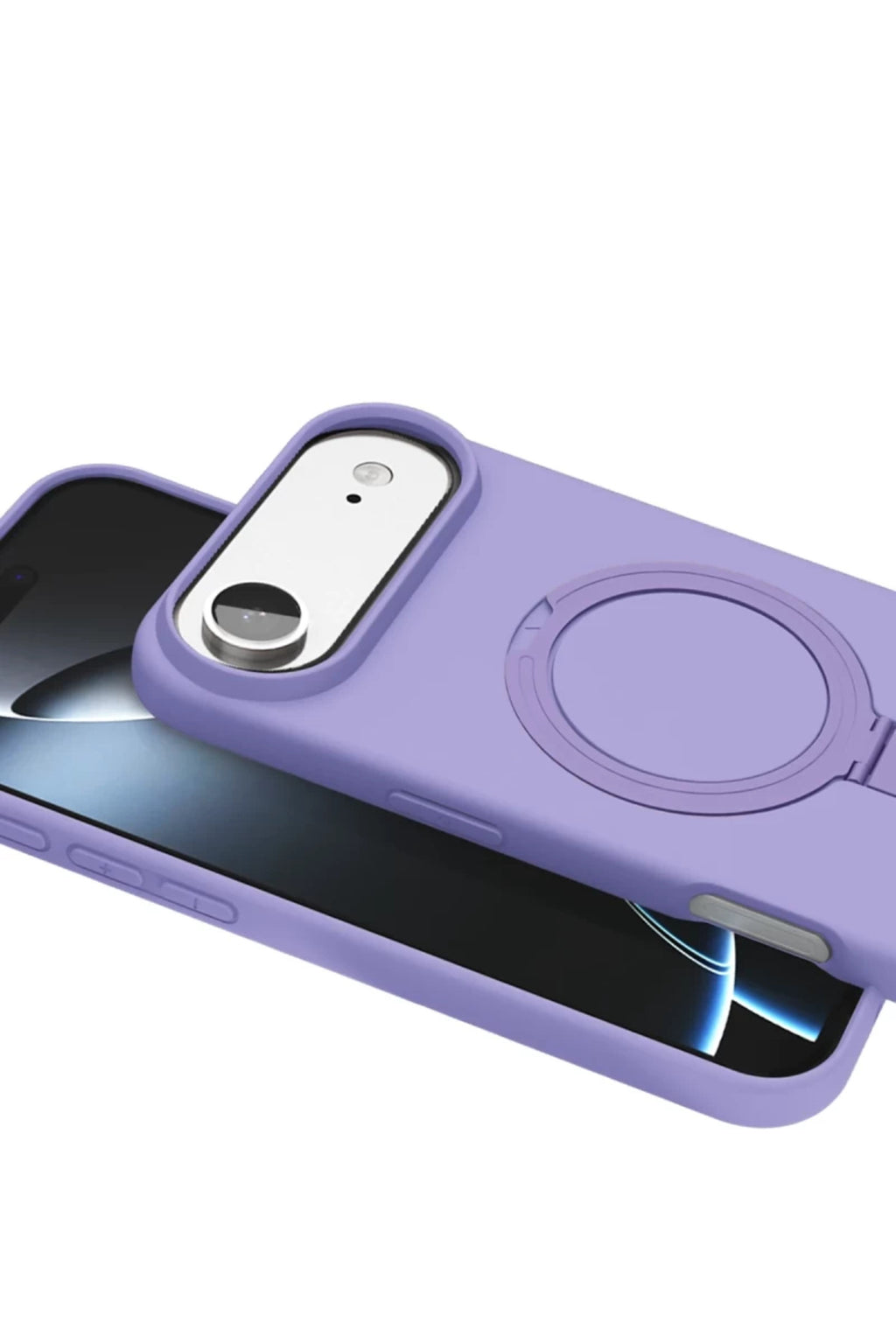 Apple iPhone 17 Air Uyumlu Regal Magsafe Standlı Kapak - Lila