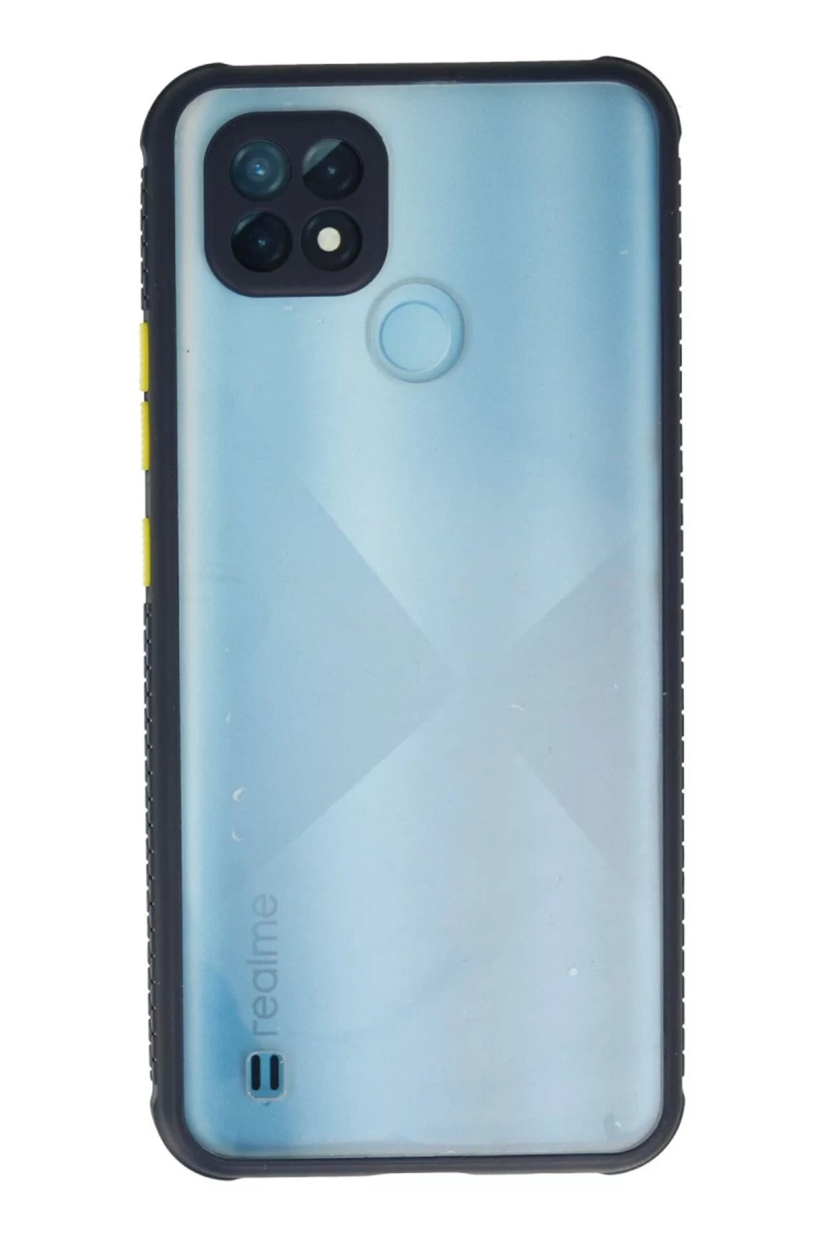 Realme C21 Uyumlu Kılıf Miami Şeffaf Silikon - Lacivert