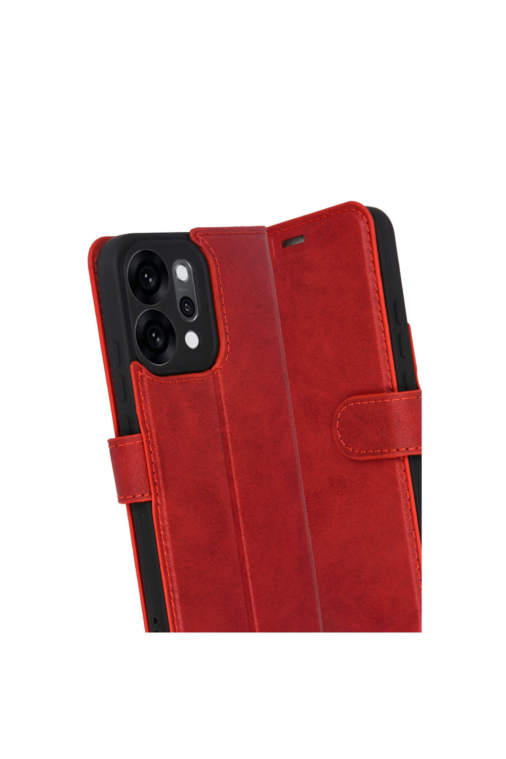 Oppo Reno 14 Uyumlu Trend S Plus Kapaklı Kılıf - Kırmızı