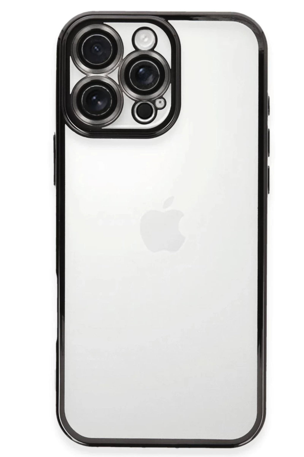 Apple iPhone 16 Pro Max Uyumlu Kılıf Lensli Silikon - Siyah